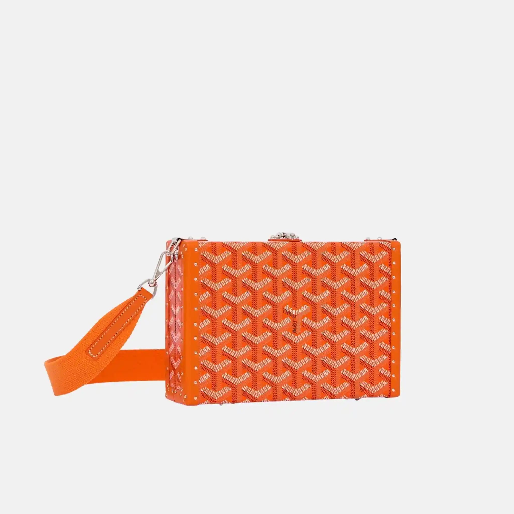 Goyard Bezons Trunk Bag, Orange, Side