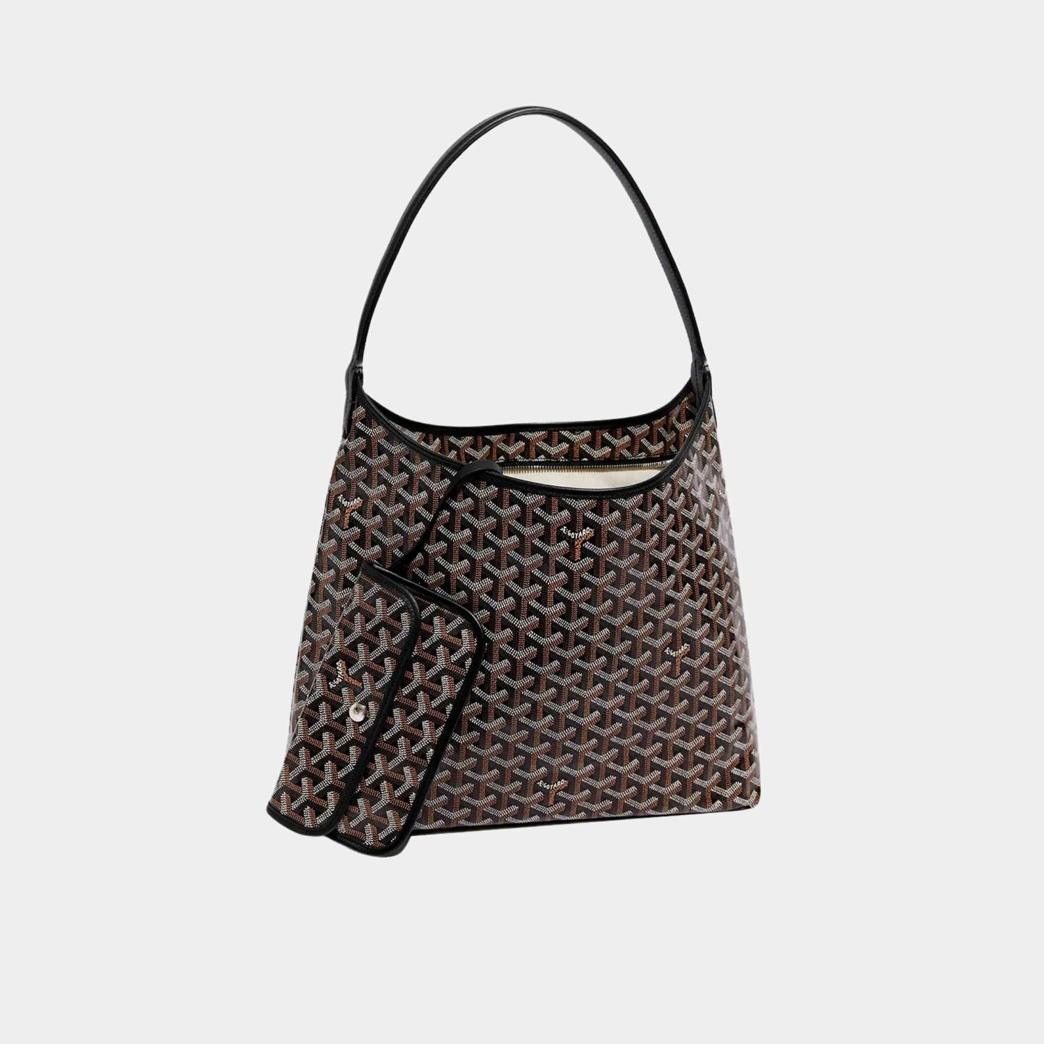 Goyard Boheme Hobo Bag, Black, Full View