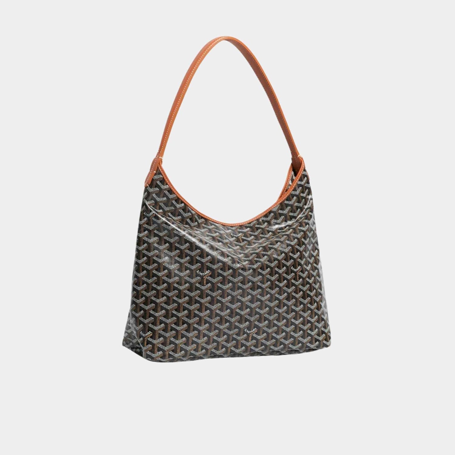 Goyard Boheme Hobo Bag, Brown, Front View