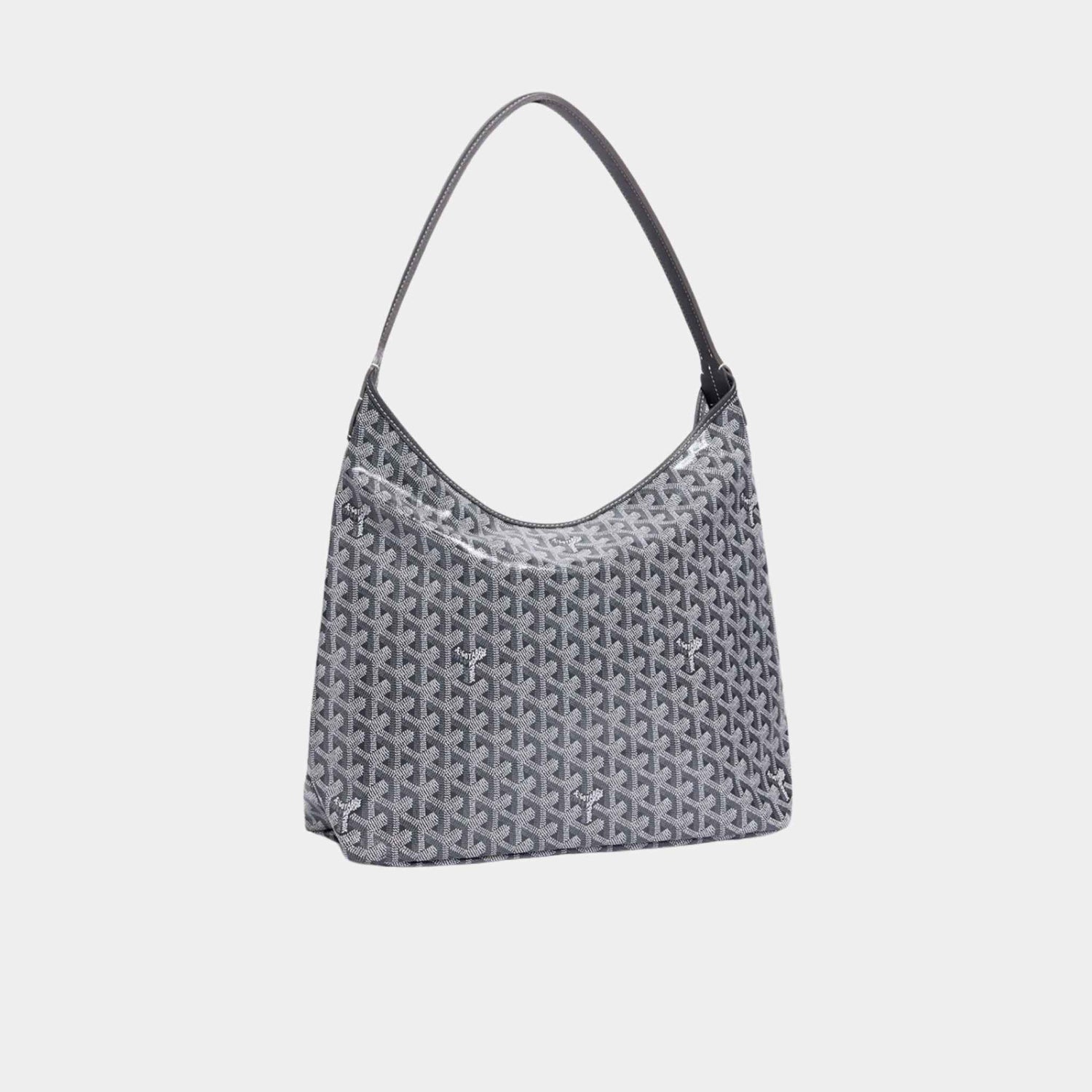 Goyard Boheme Hobo Bag, Grey, Front View