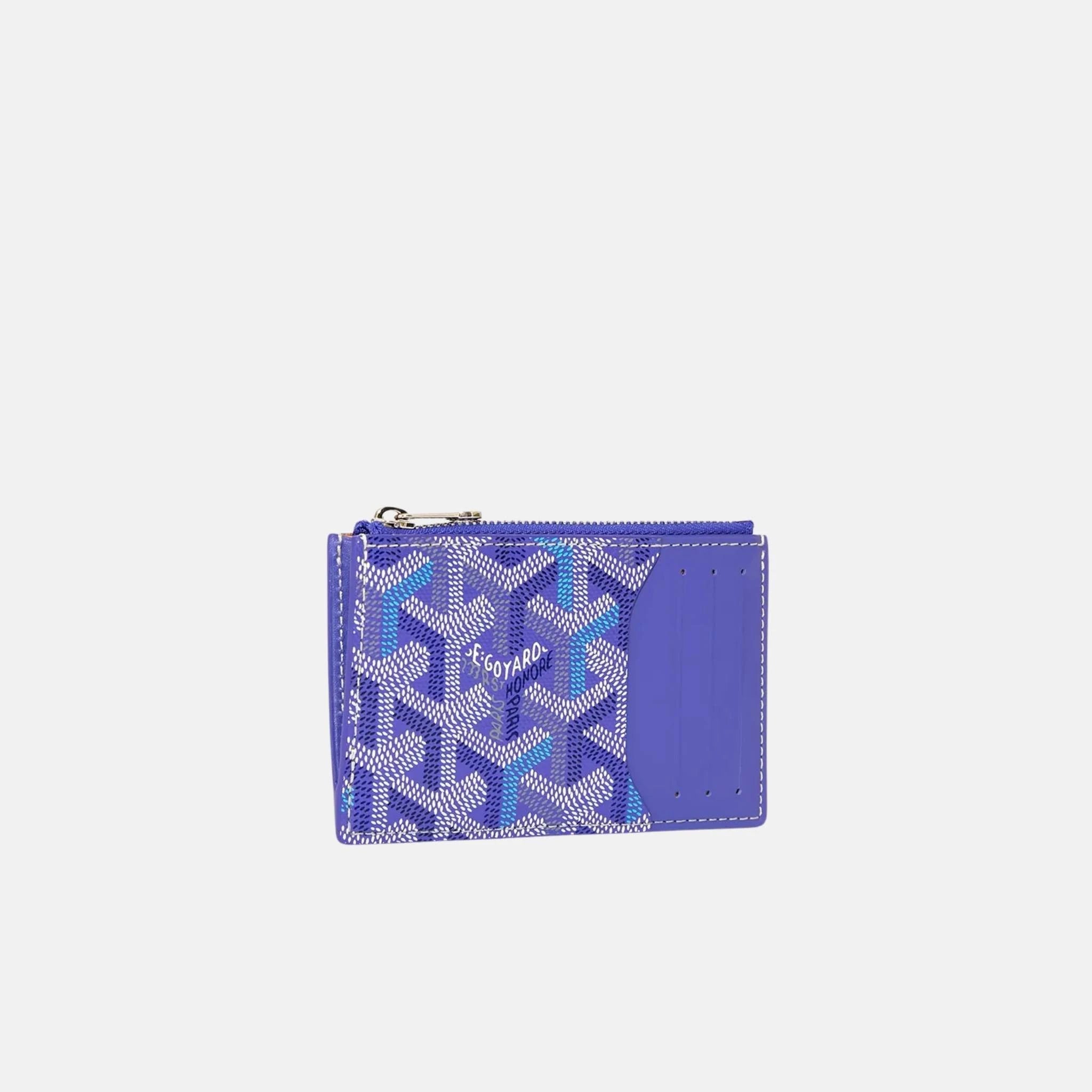 Goyard Bourbon Zipped Card Holder Multicoloured Limited Edition, Blueberry Purple