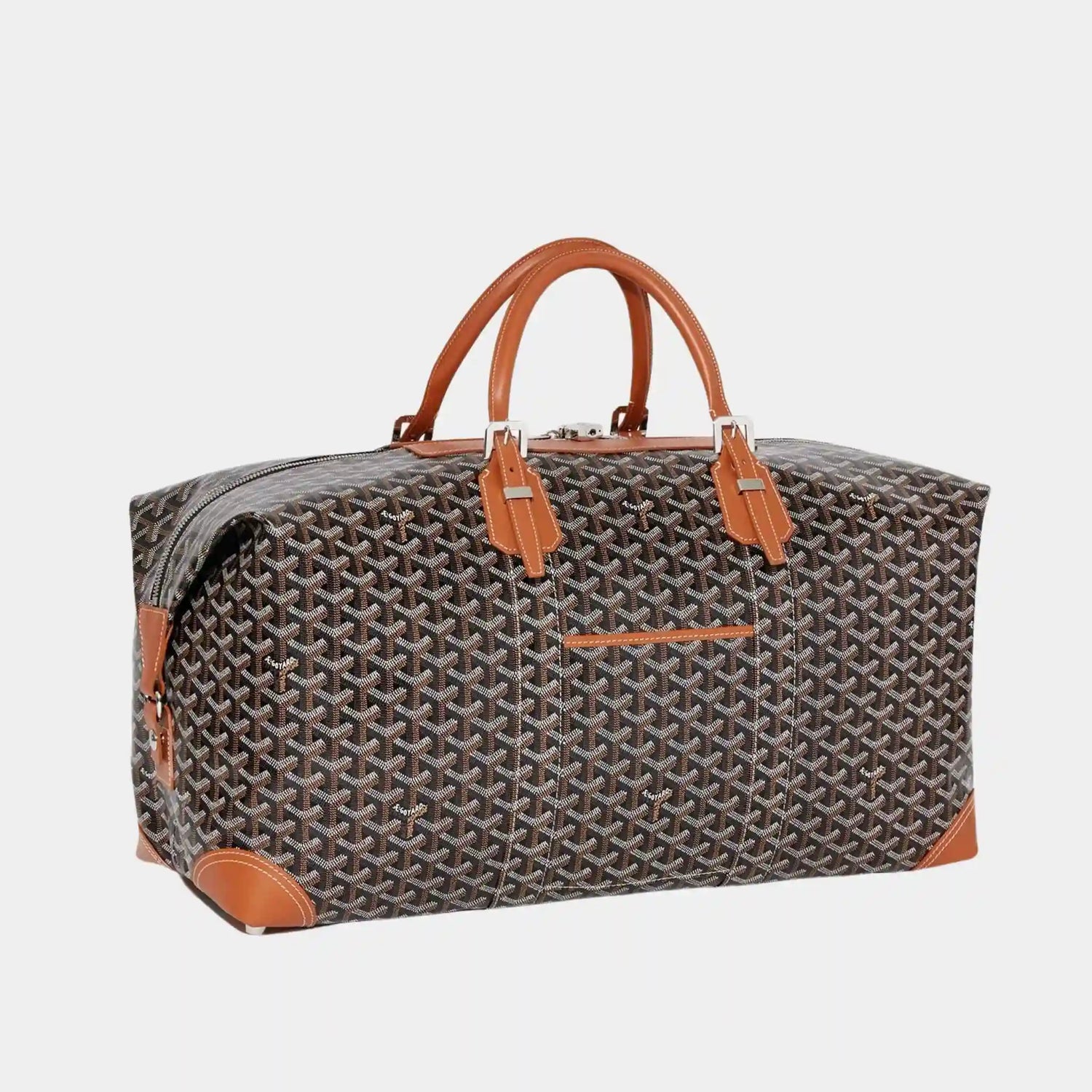 Goyard Bowling 55 Bag, Black and Tan