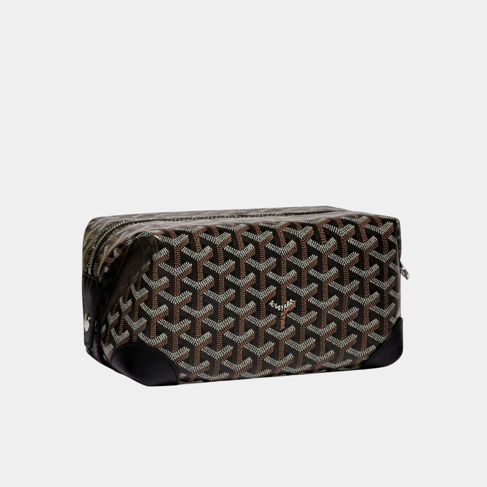 Goyard Bowling 25 Toiletry Bag, Black, Front View