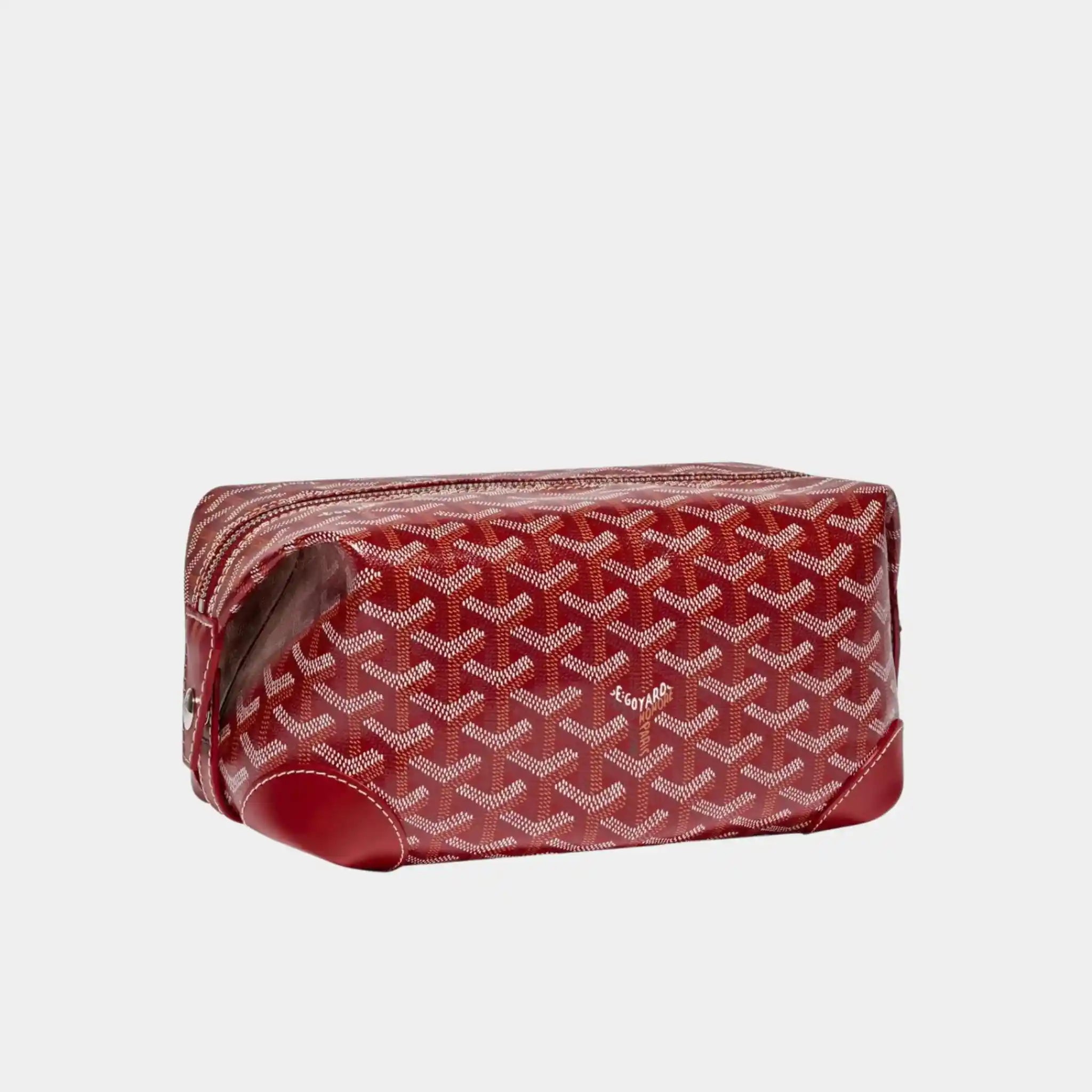 Goyard Bowling 25 Toiletry Bag, Red, Front View