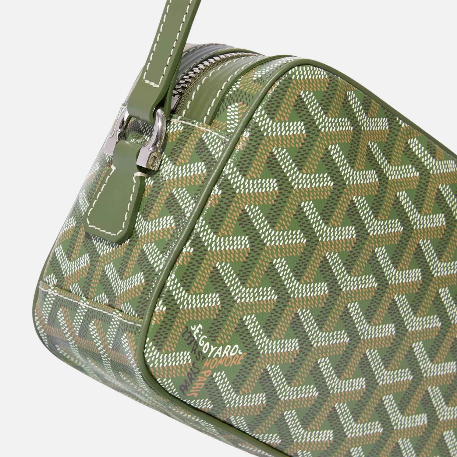 Goyard Cap-Vert PM Bag Khaki, Side, Closeup