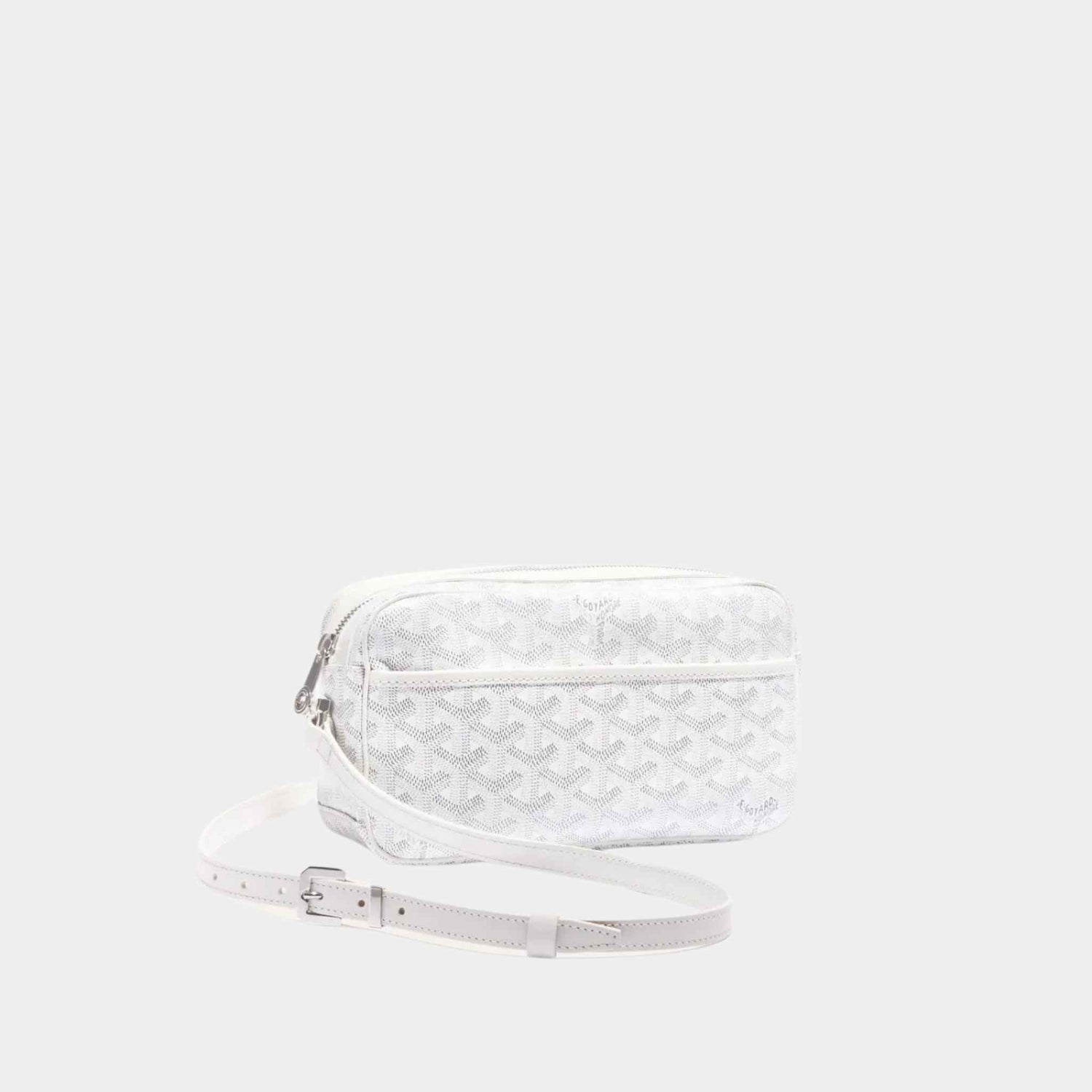 Goyard Cap-Vert PM Bag, White, Front View