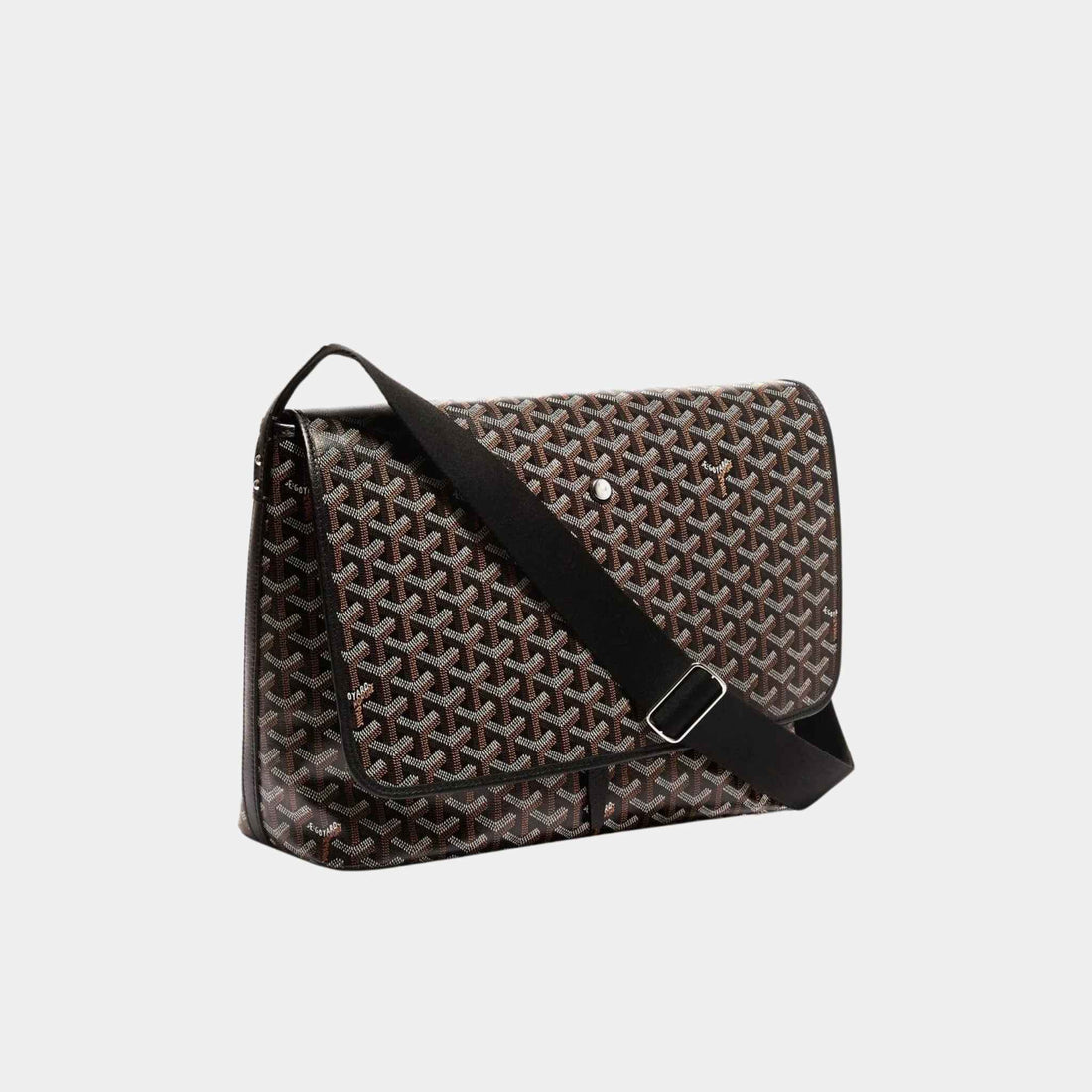 Goyard Capetien MM Messenger Bag, Black, Front View