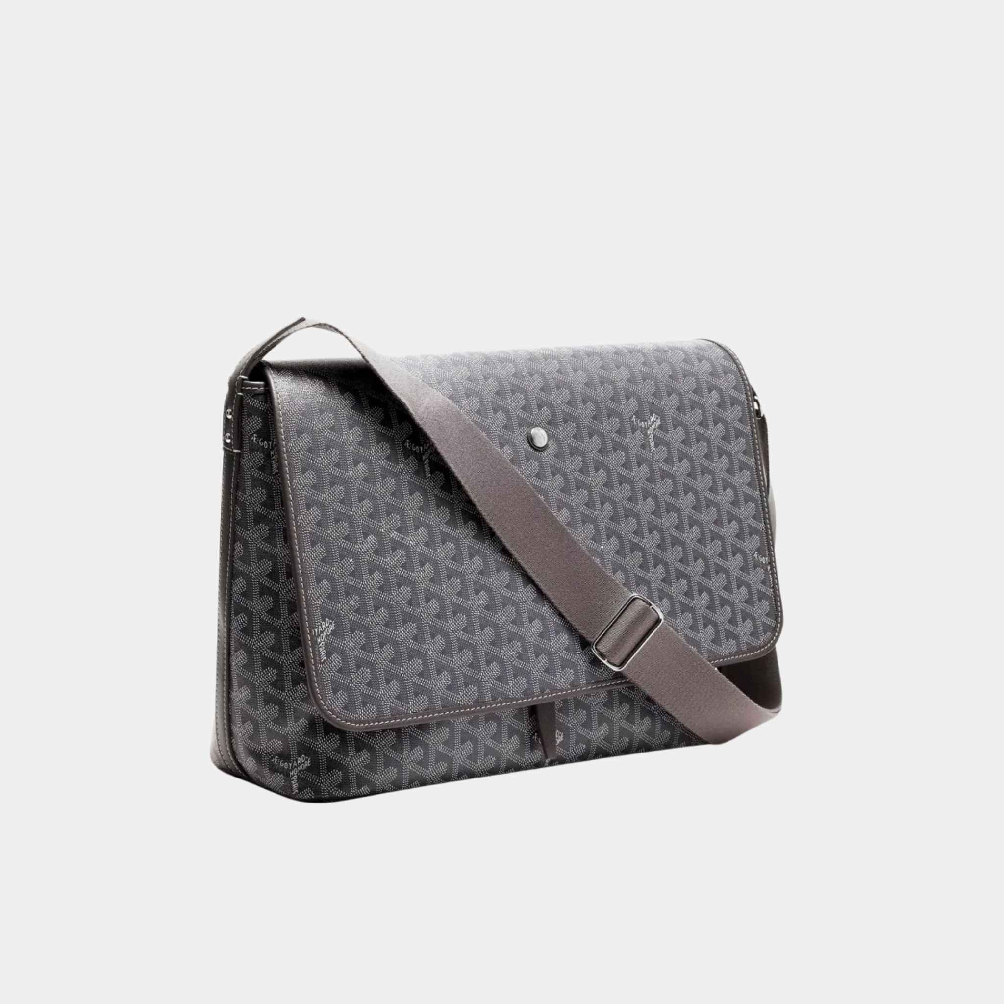 Goyard Capetien MM Messenger Bag, Grey, Front View