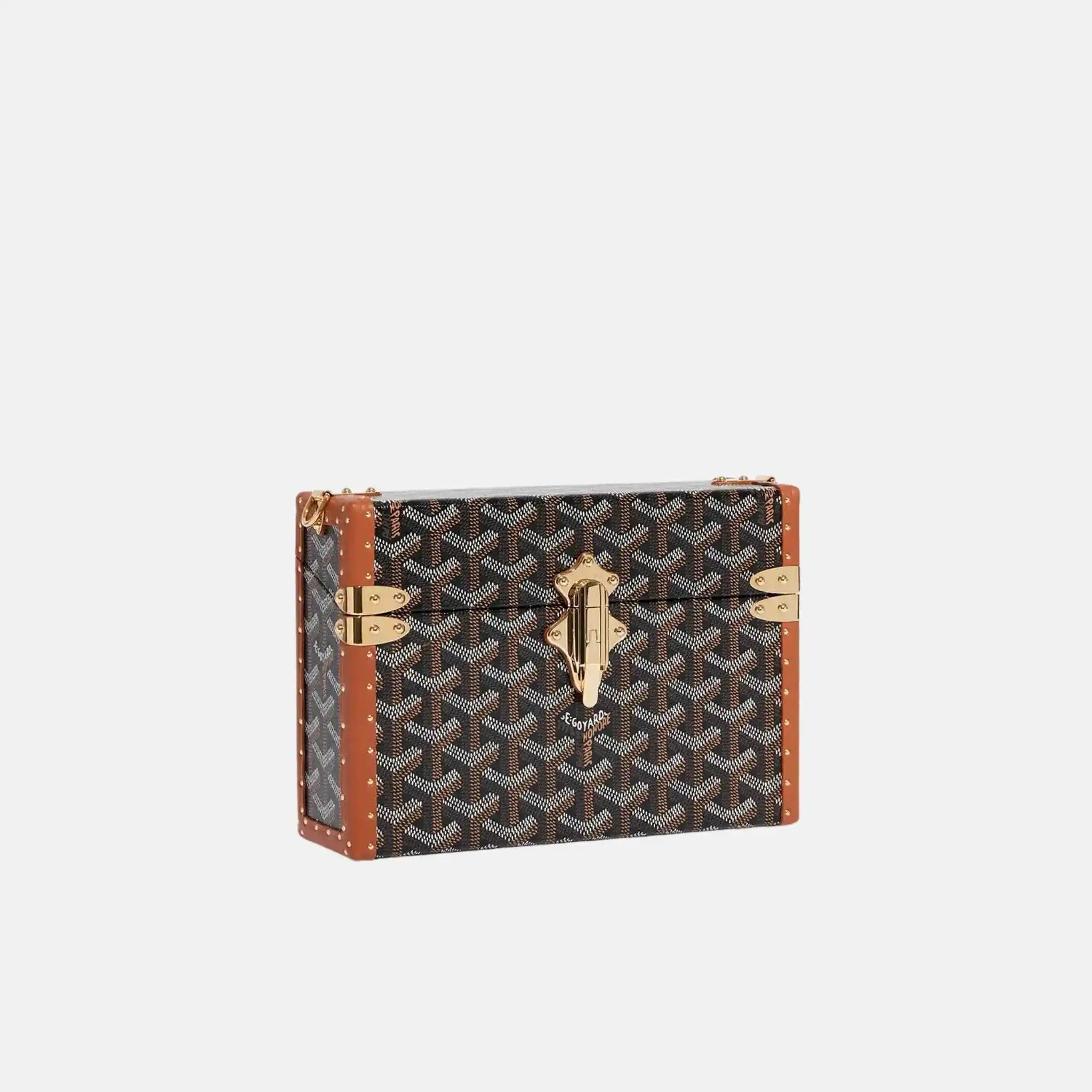 Goyard Cassette Trunk Bag, Black and Tan