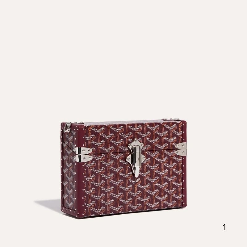 Goyard Cassette Trunk Bag, Burgundy Color