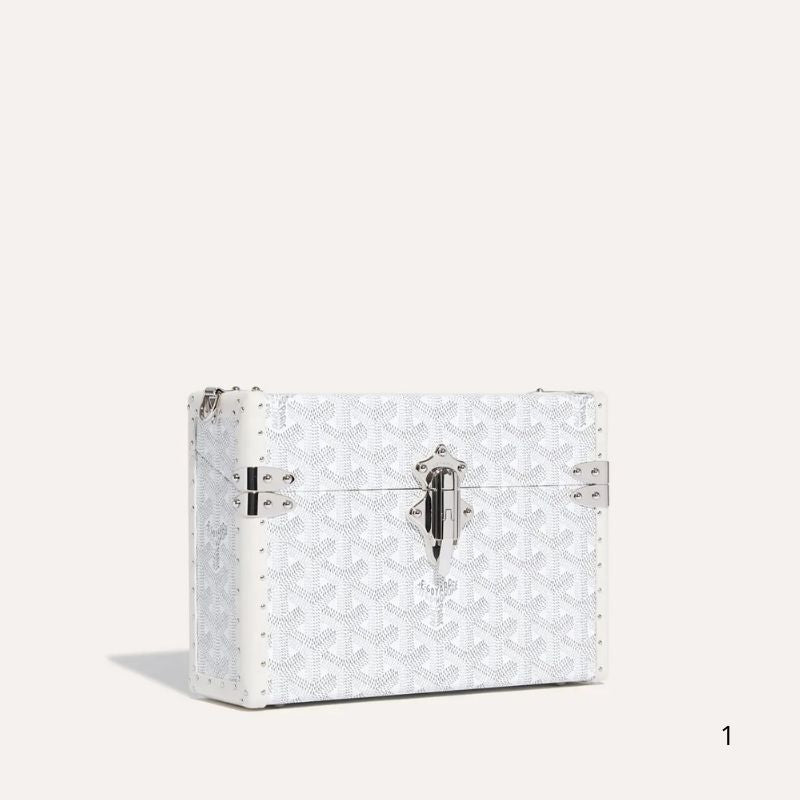 Goyard Cassette Trunk Bag, White Color