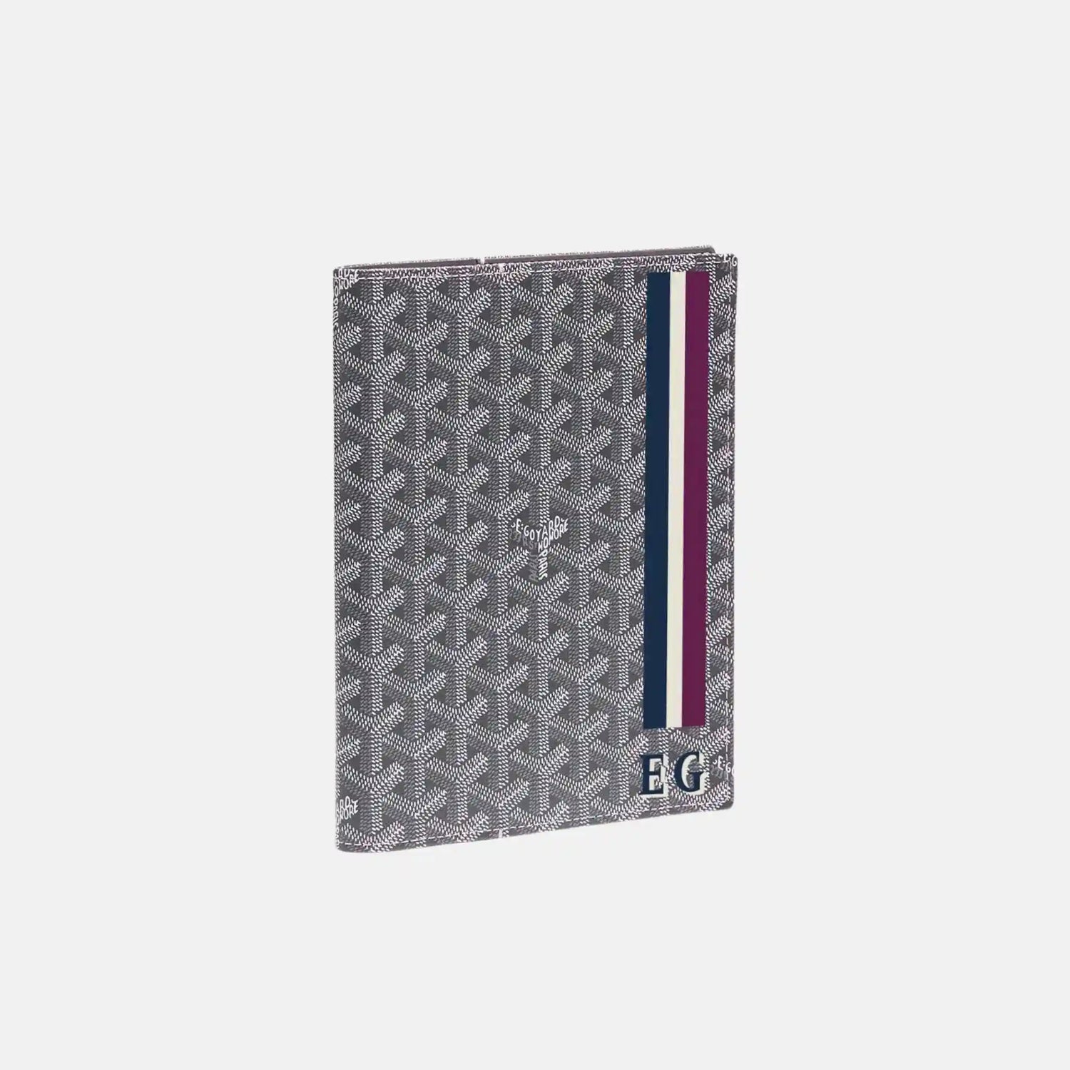 Goyard Castiglione Cover Stripes and Initials, Grey