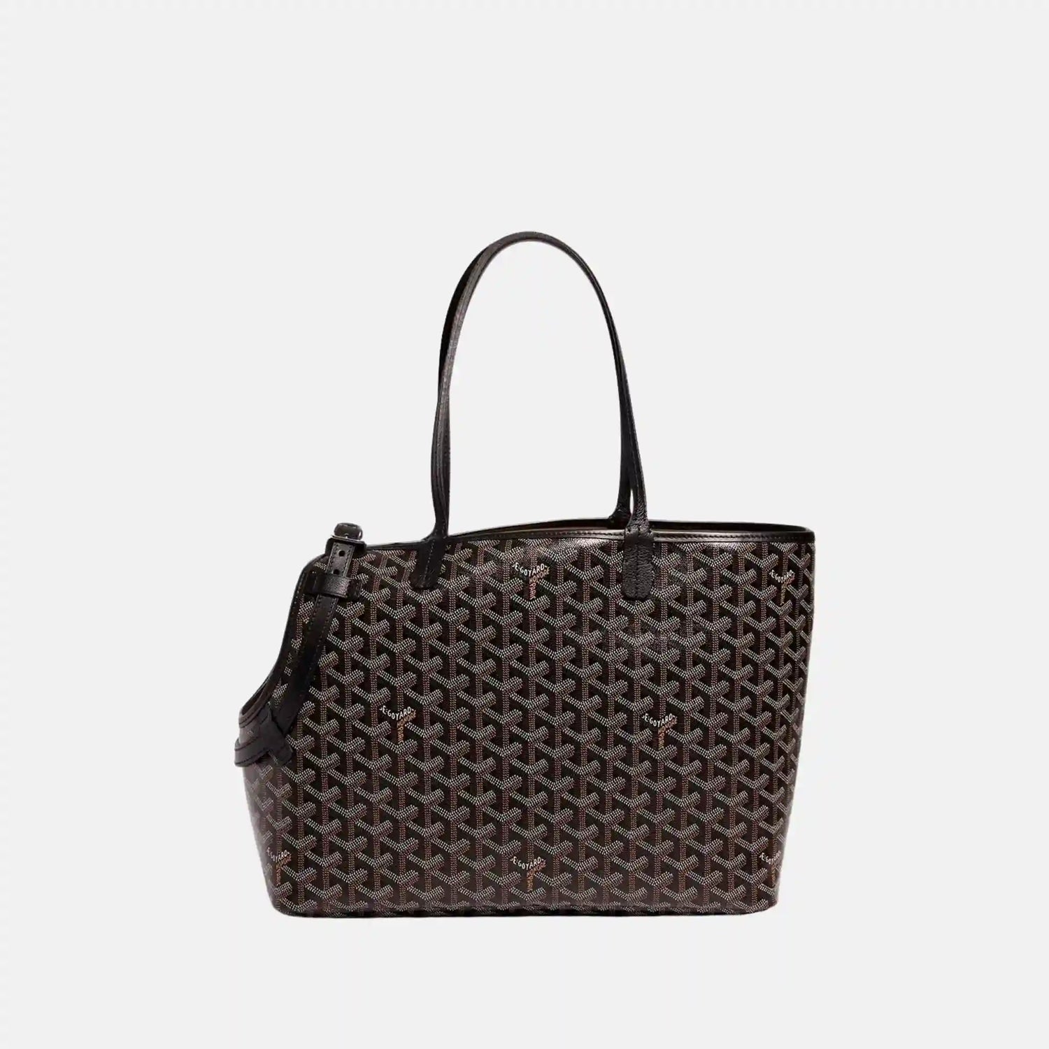 Goyard Chien Gris Luxury Pet Travel Bag, Black, Front