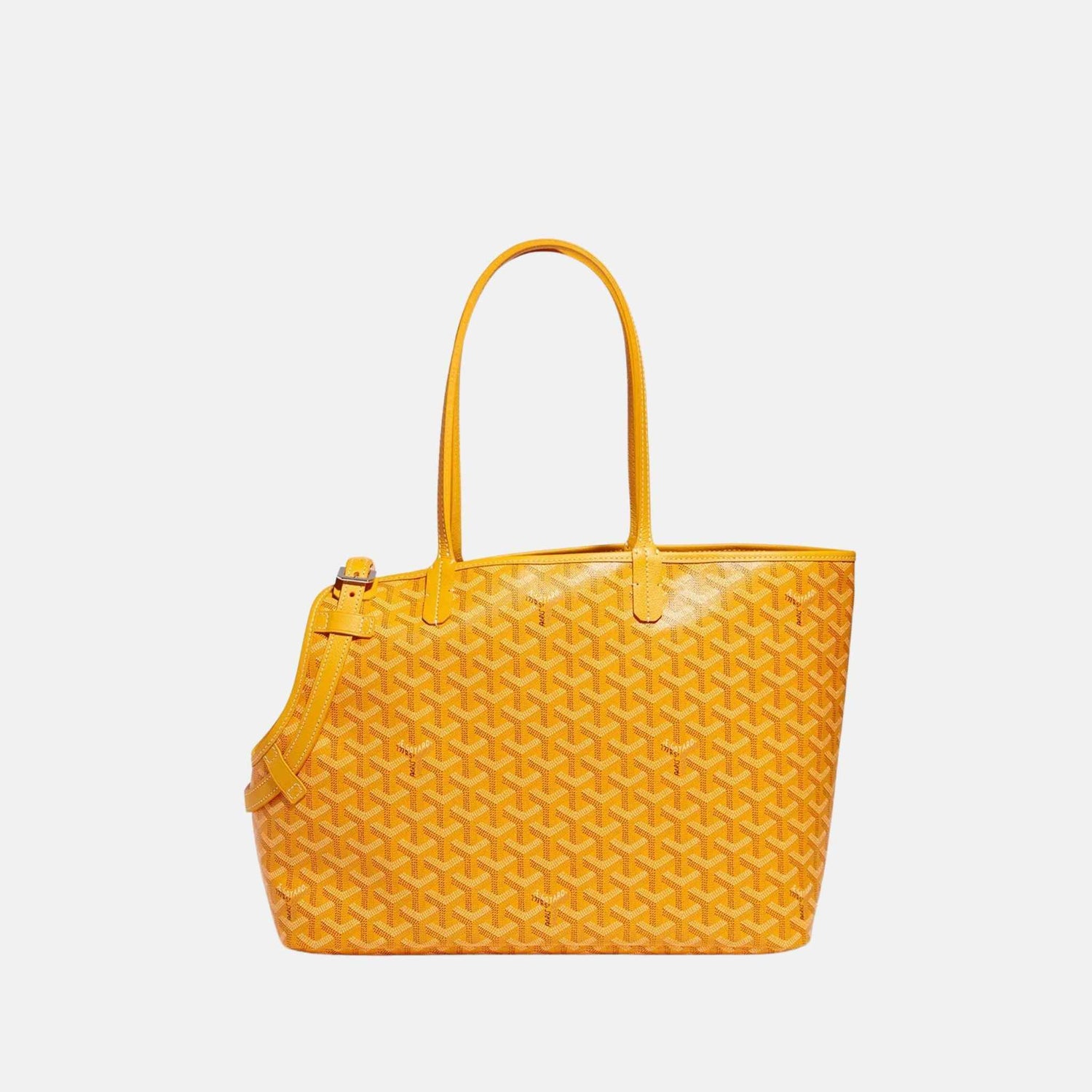 Goyard Chien Gris Luxury Pet Travel Bag, Yellow, Front