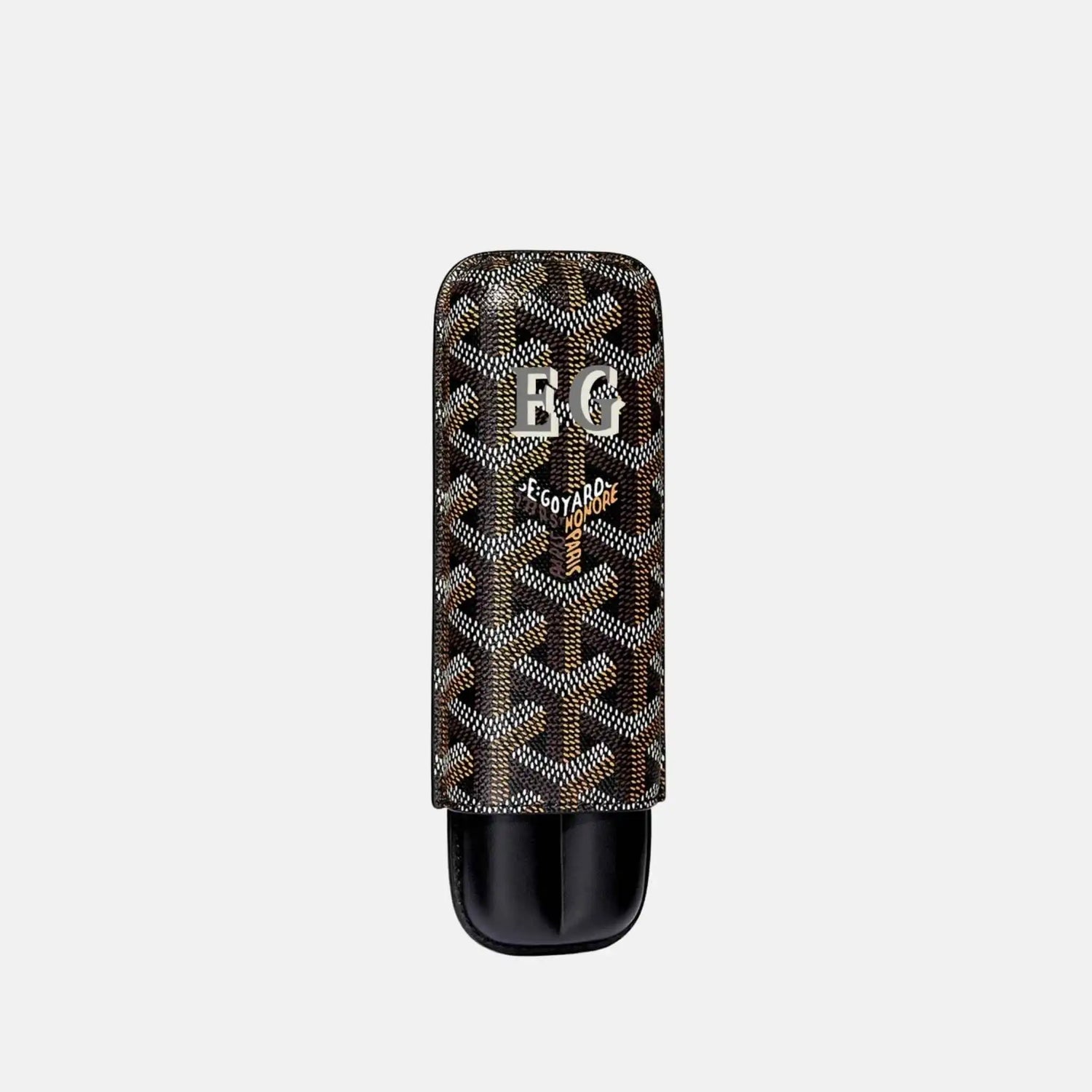 Goyard Churchill 2 Cigar Case Initials, Black