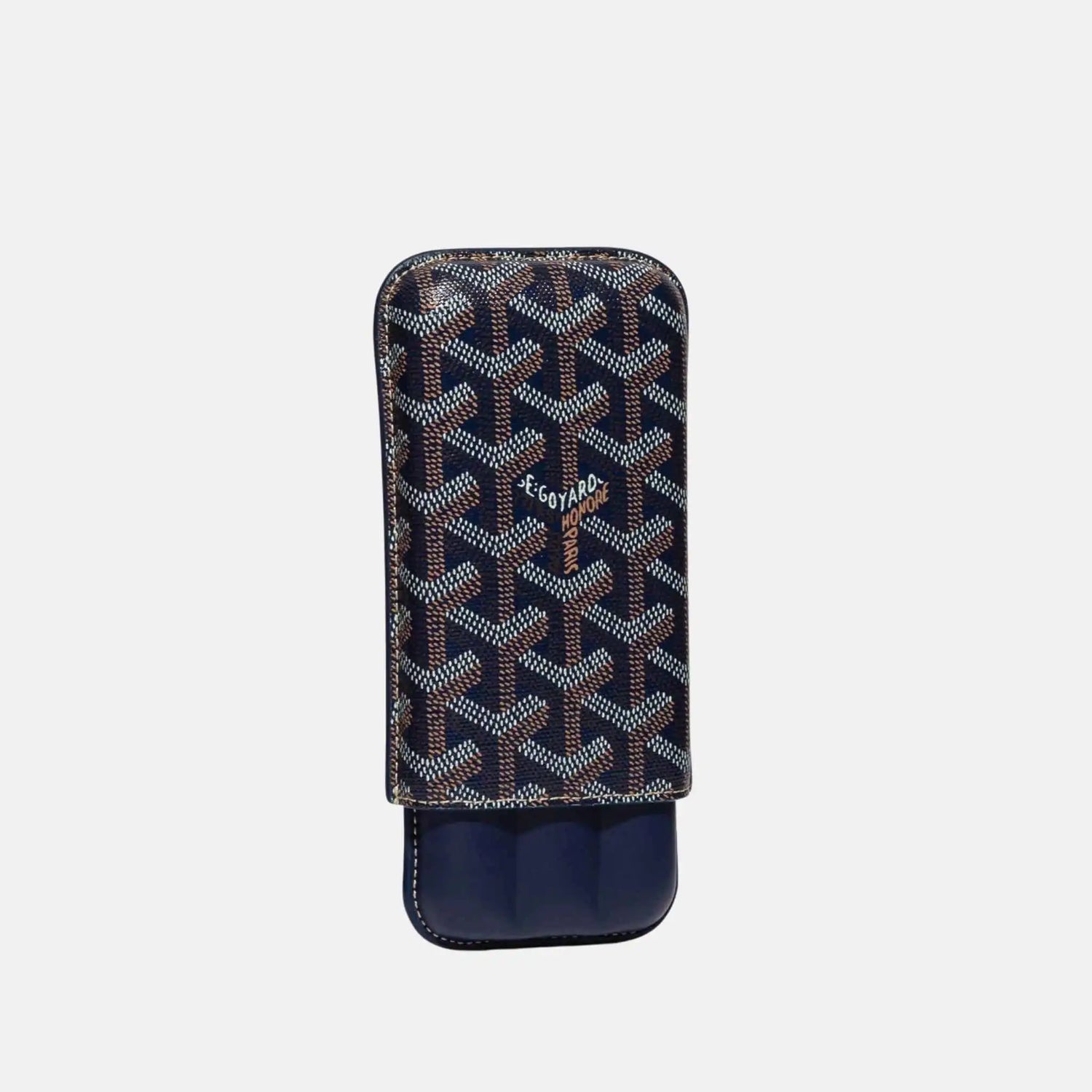 Goyard Churchill 3 Cigar Case, Navy Blue