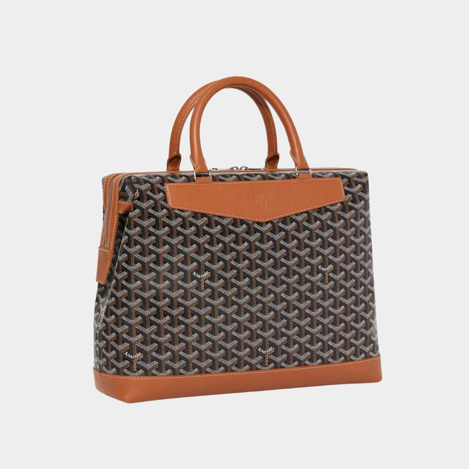 Goyard Cisalpin Document Case, Brown, Front View