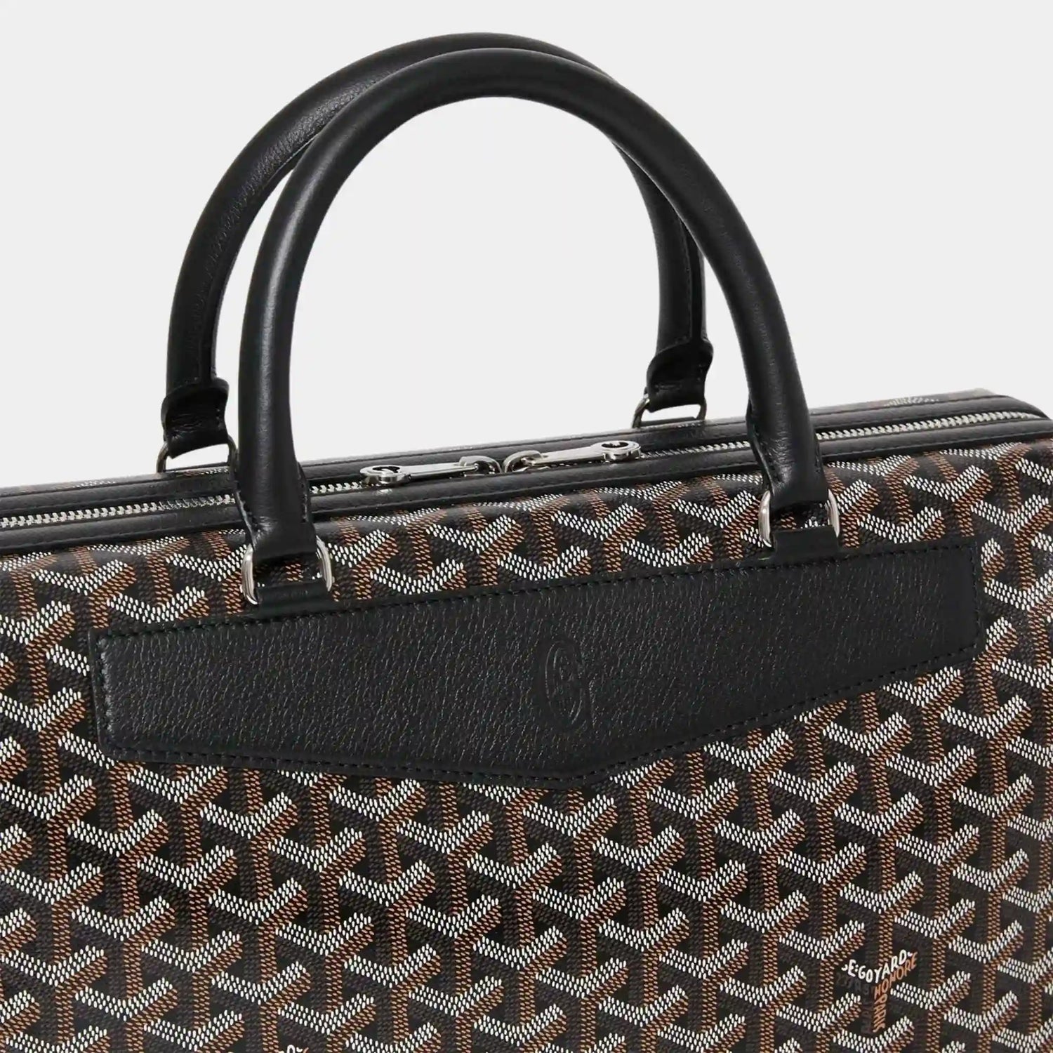 Goyard Cisalpin Document Case, Black, Close View