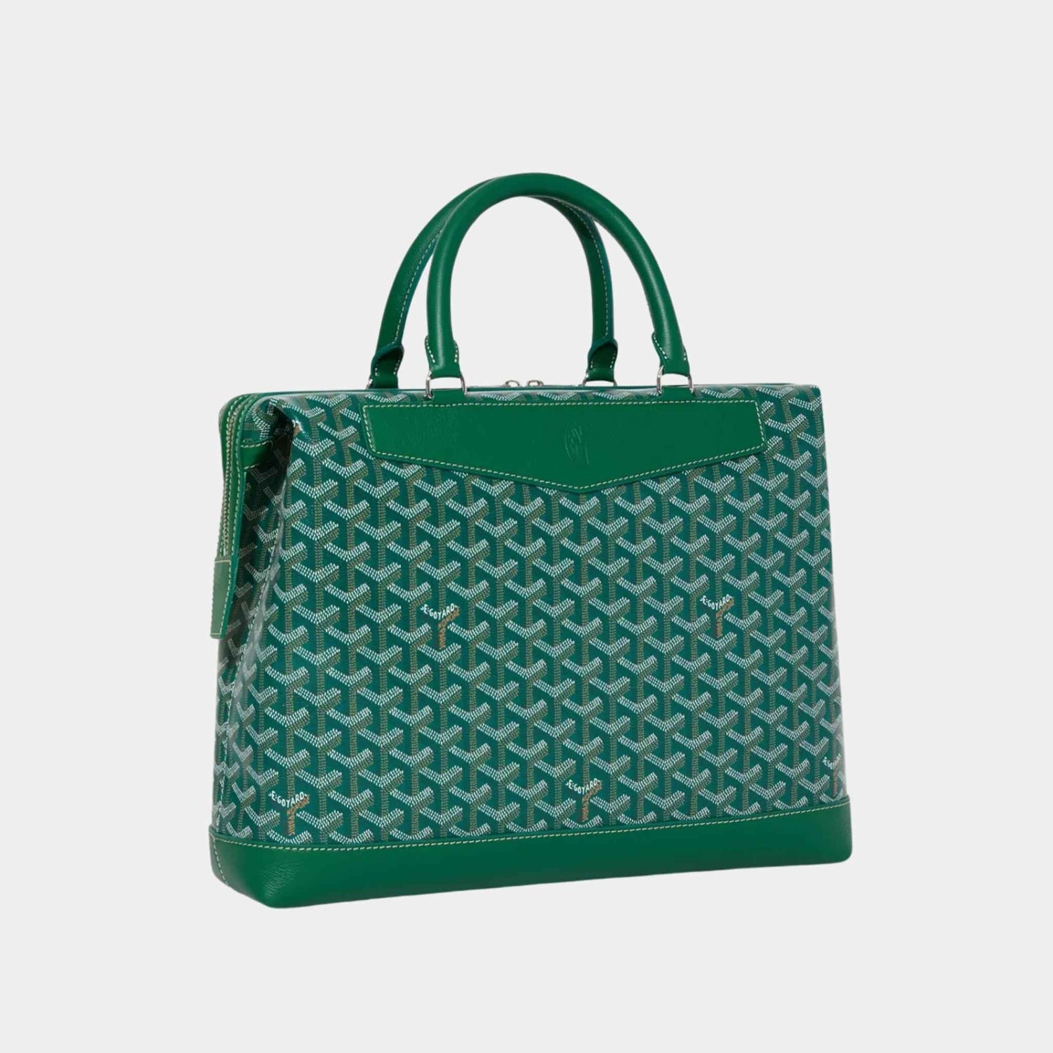 Goyard Cisalpin Document Case, Green, Front View