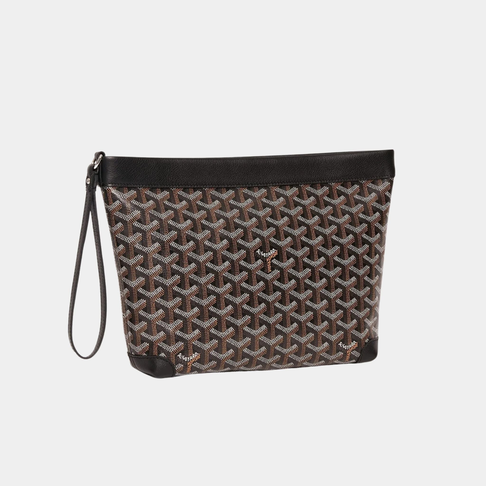 Goyard Conti Pouch, Black, Front View