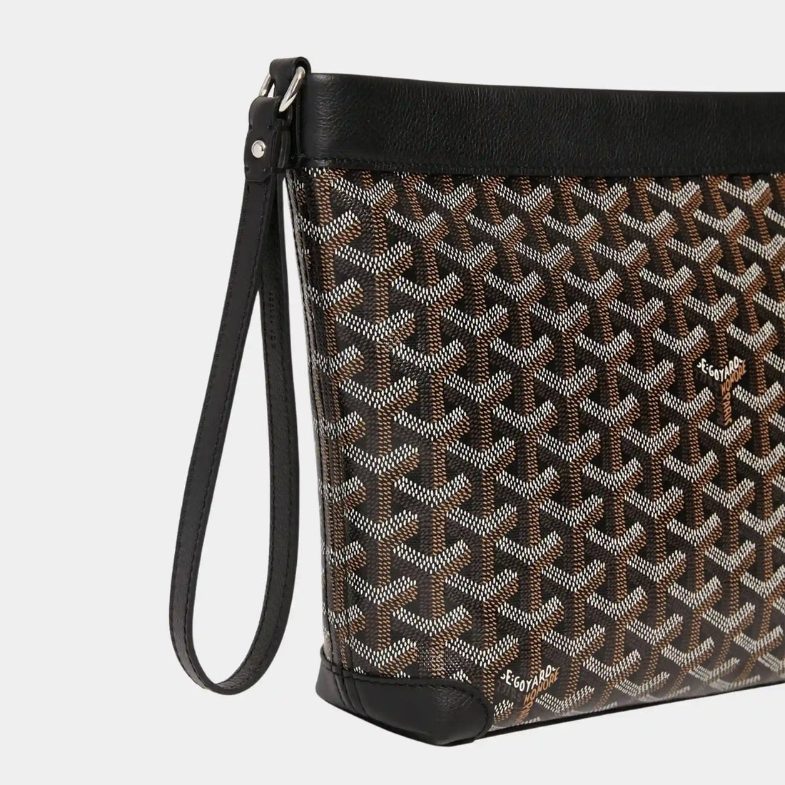 حافظة Goyard كونتي، سوداء، منظر جانبي