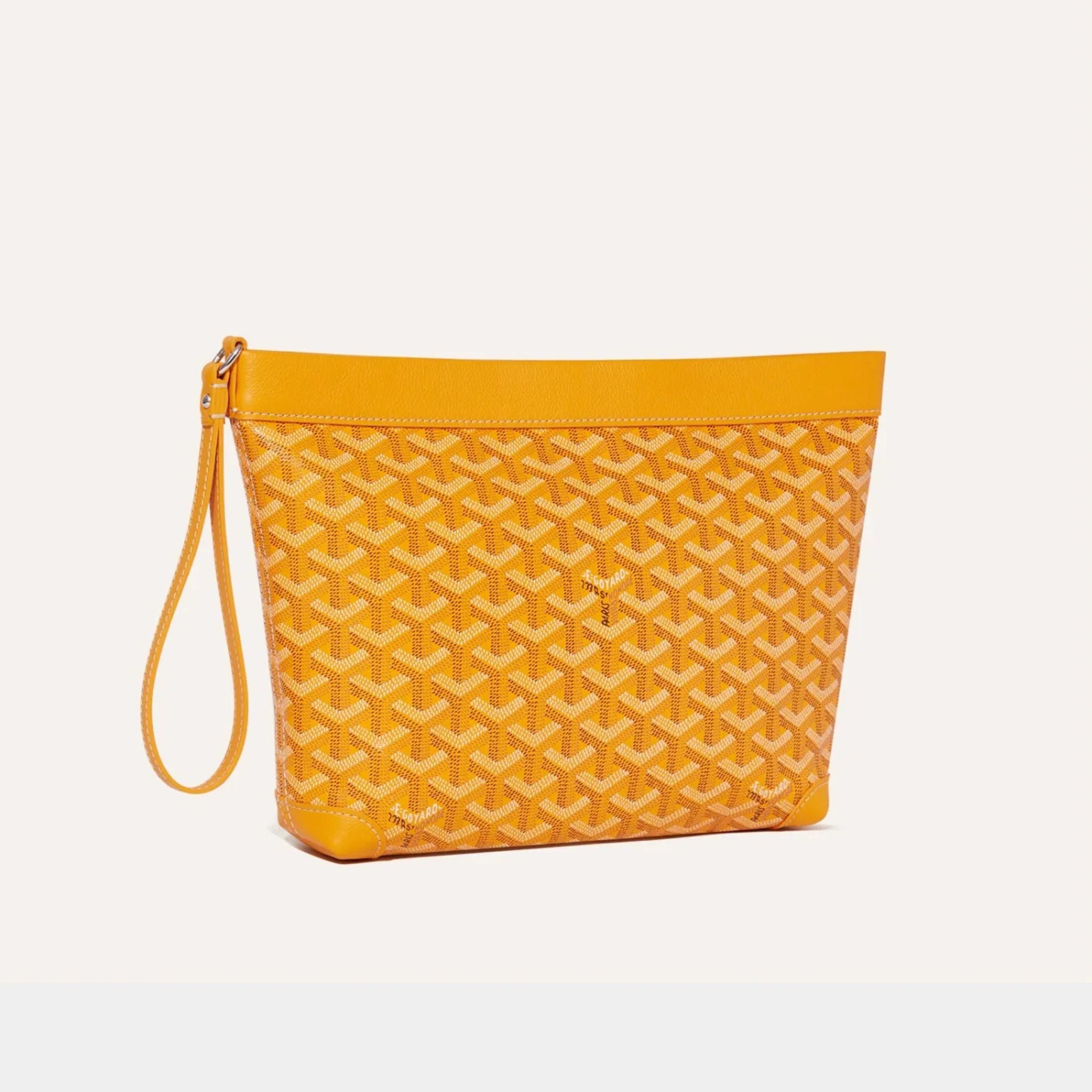 Goyard Conti Pouch, Yellow, Front View