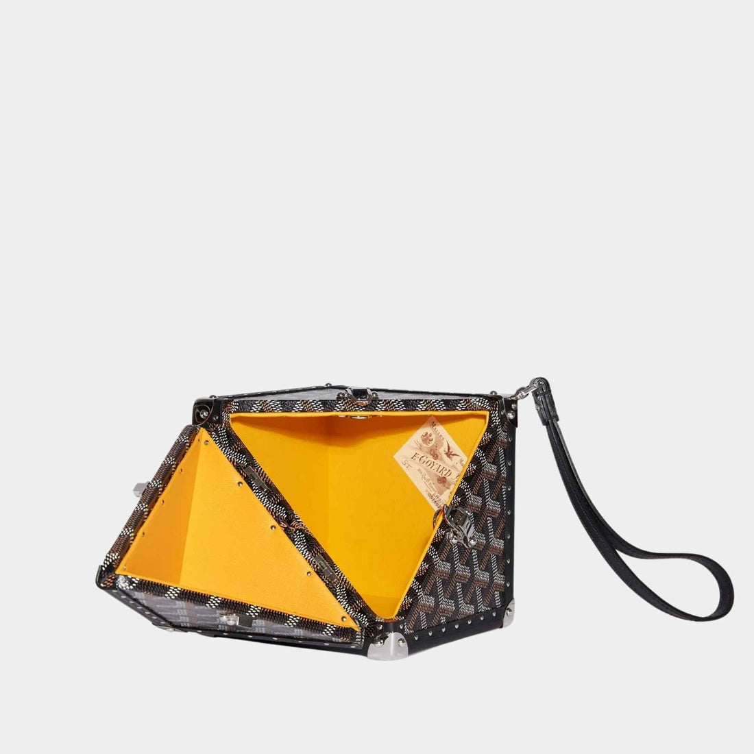 حقيبة Goyard Dé Trunk، سوداء، منظر داخلي