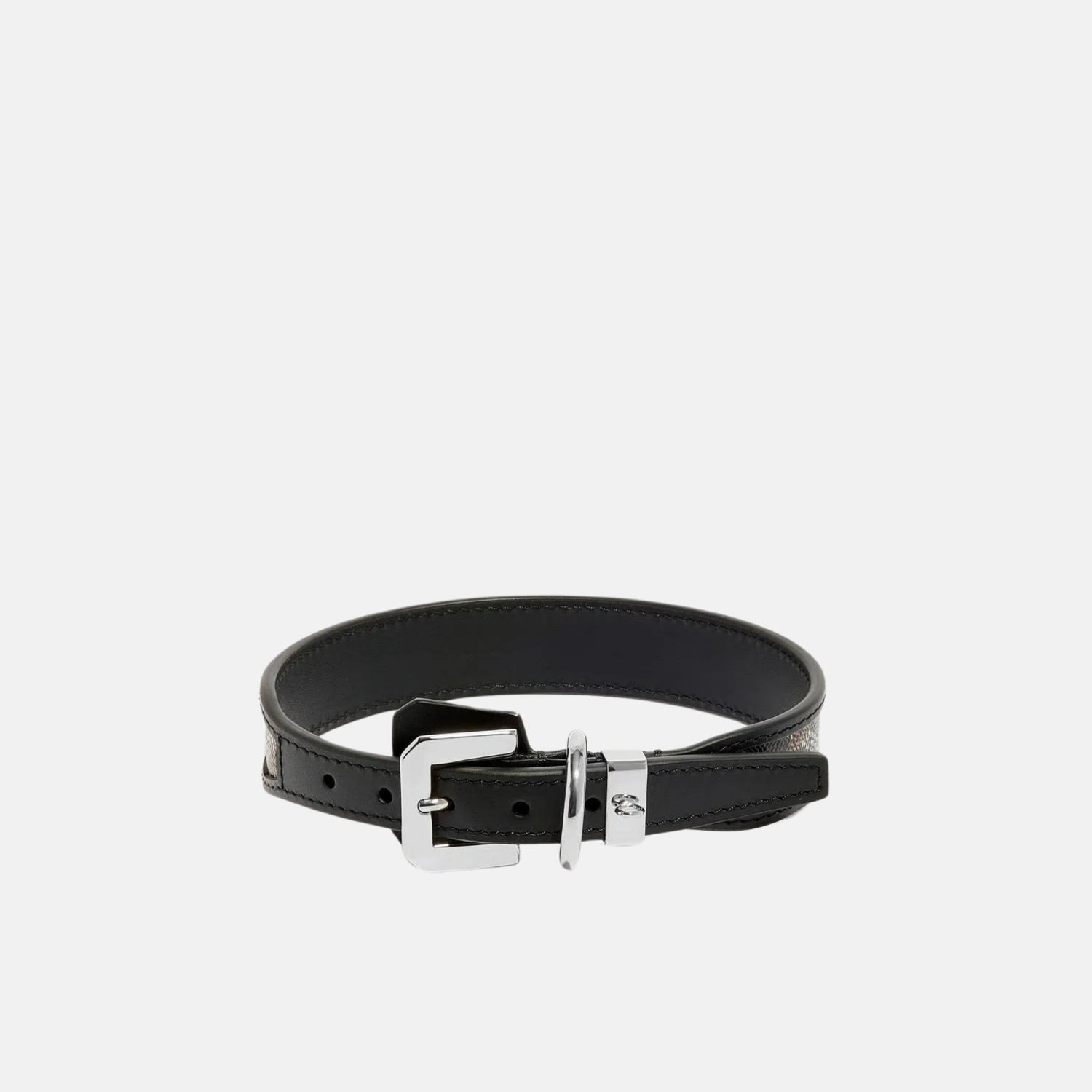 Goyard Edmond Luxury Dog Collar, Black, Front