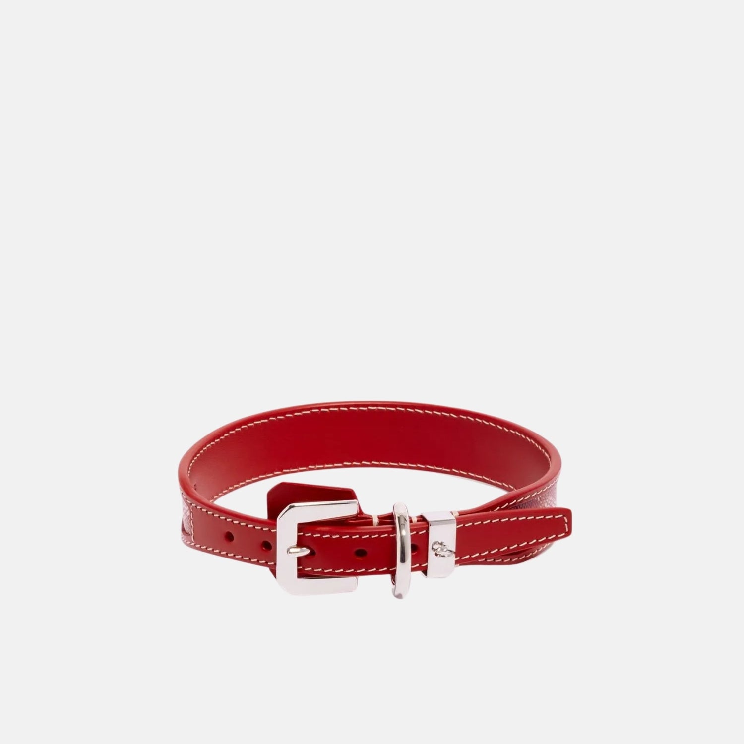 Goyard Edmond Luxury Dog Collar, Red, Front