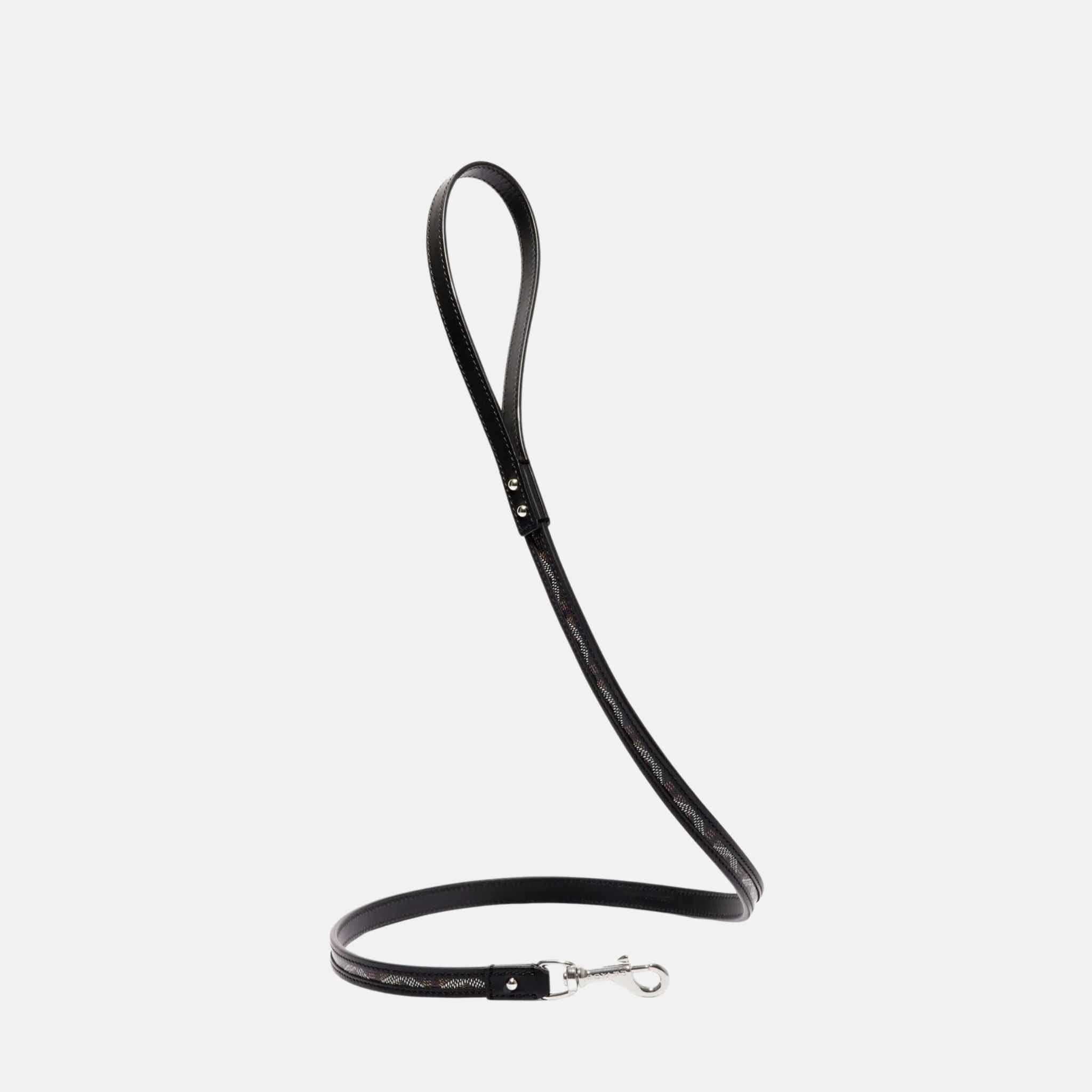 Goyard Edmond Luxury Dog Leash, Black, Front