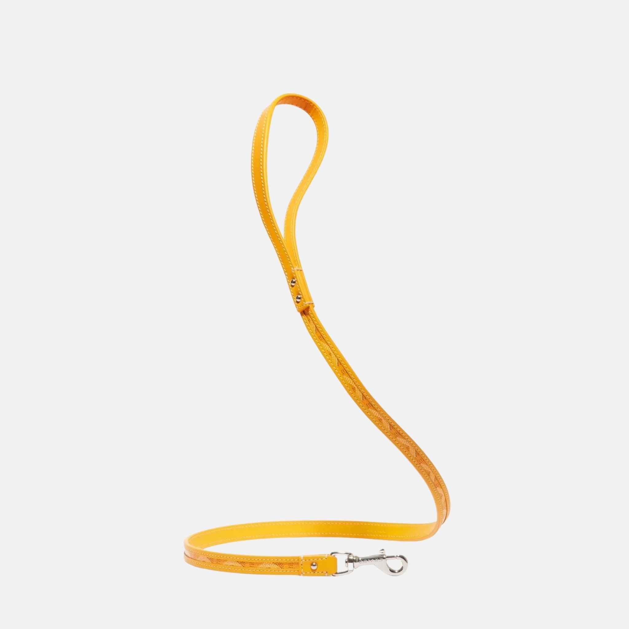 Goyard Edmond Luxury Dog Leash, Yellow, Front
