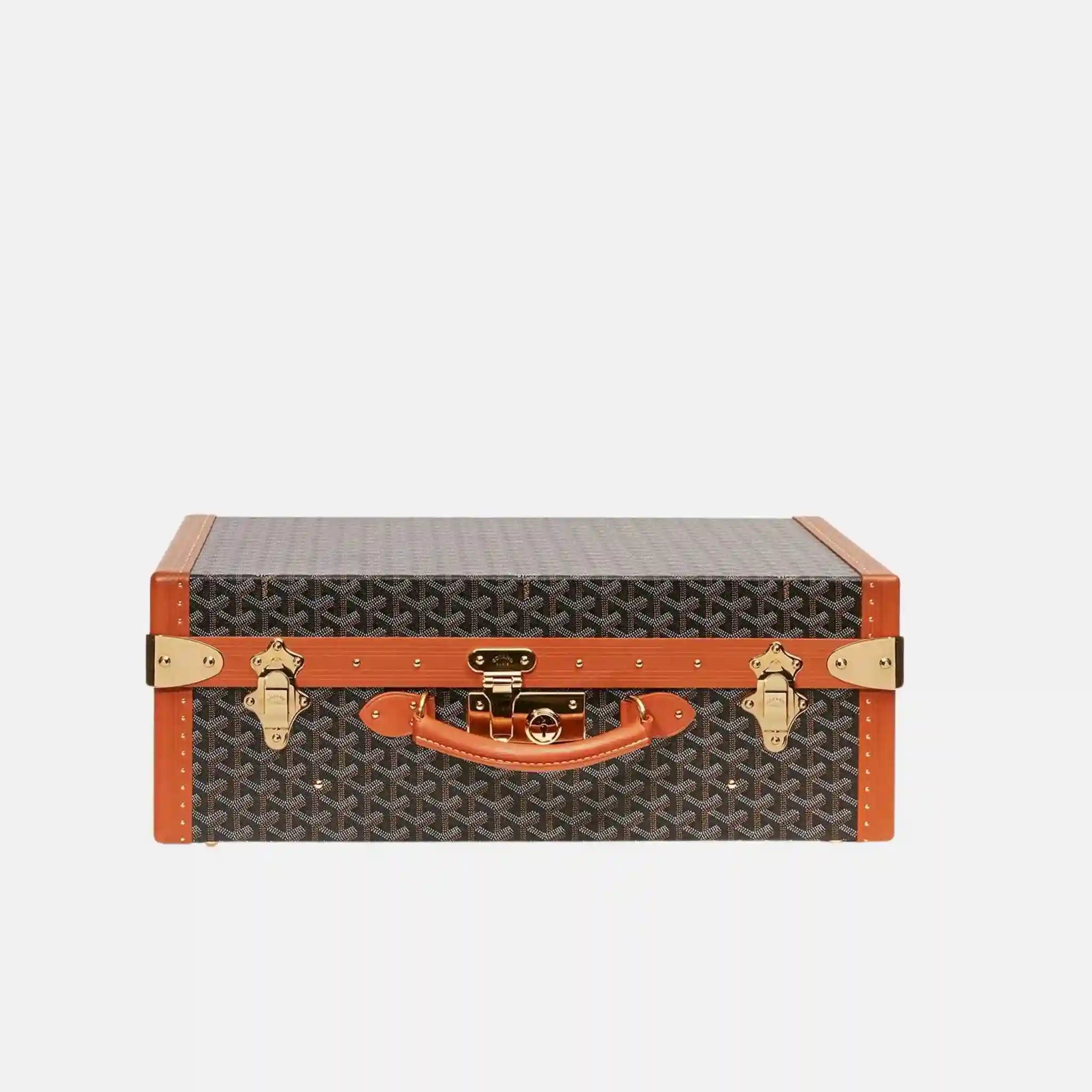 Goyard Grand Hotel 50 Case, Black and Tan, Front