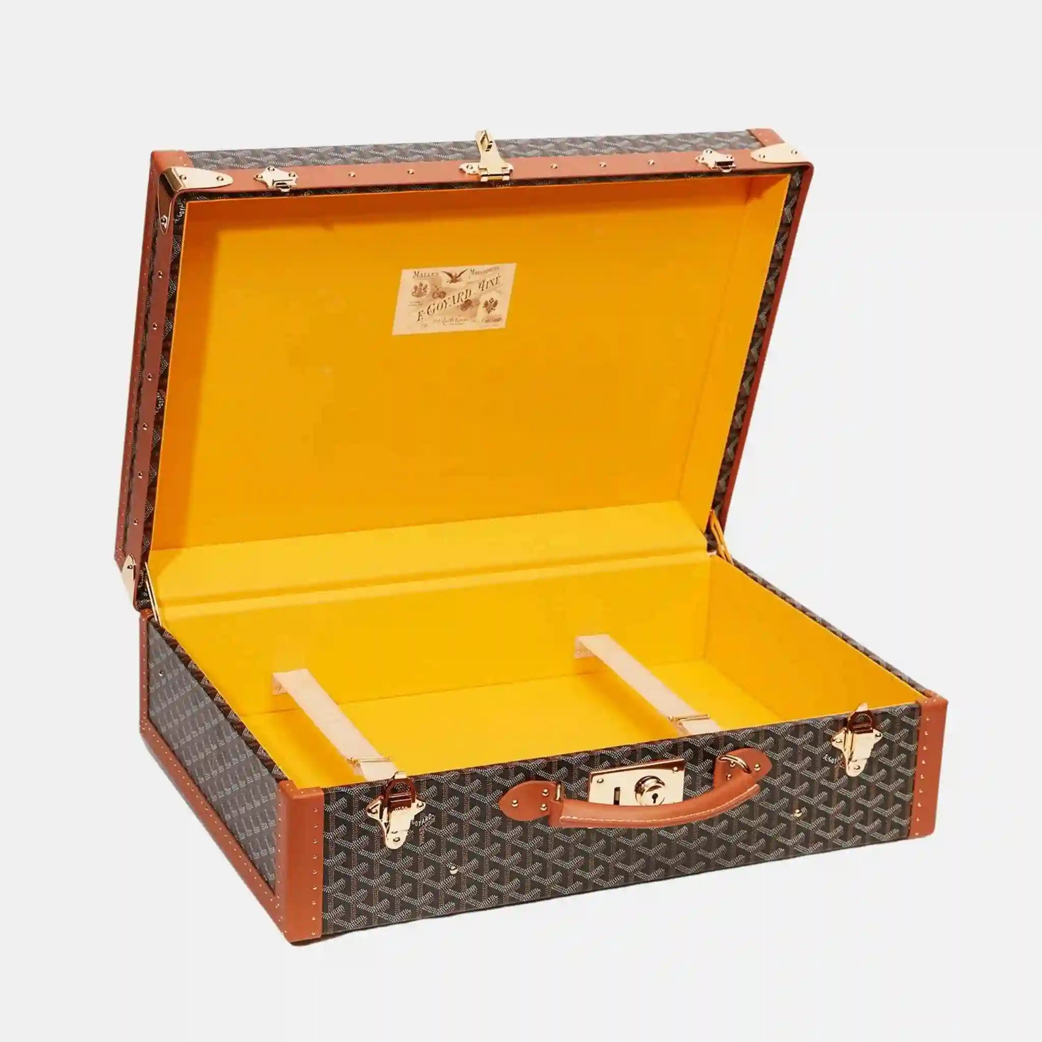Goyard Grand Hotel 55 Case, Black and Tan, Inside