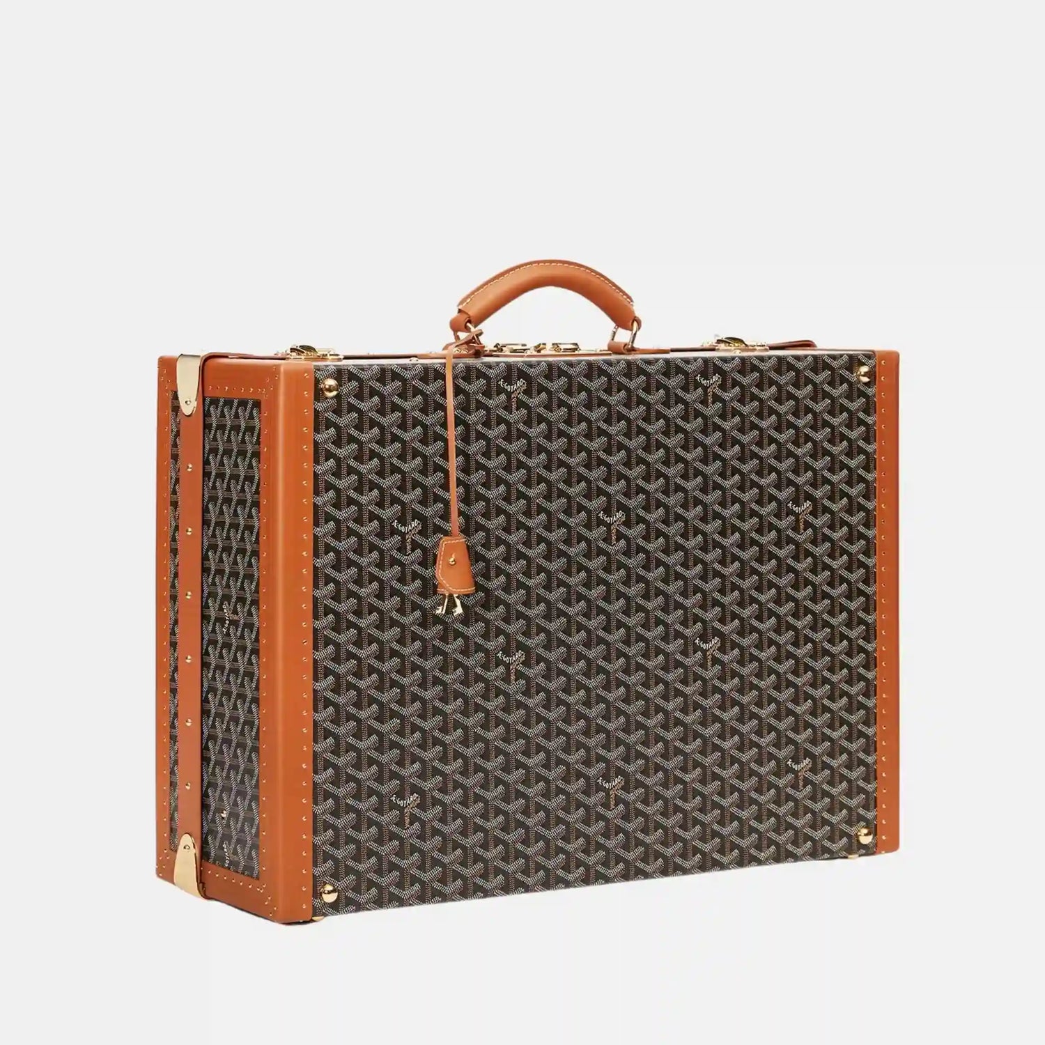Goyard Grand Hotel 55 Case, Black and Tan, Side