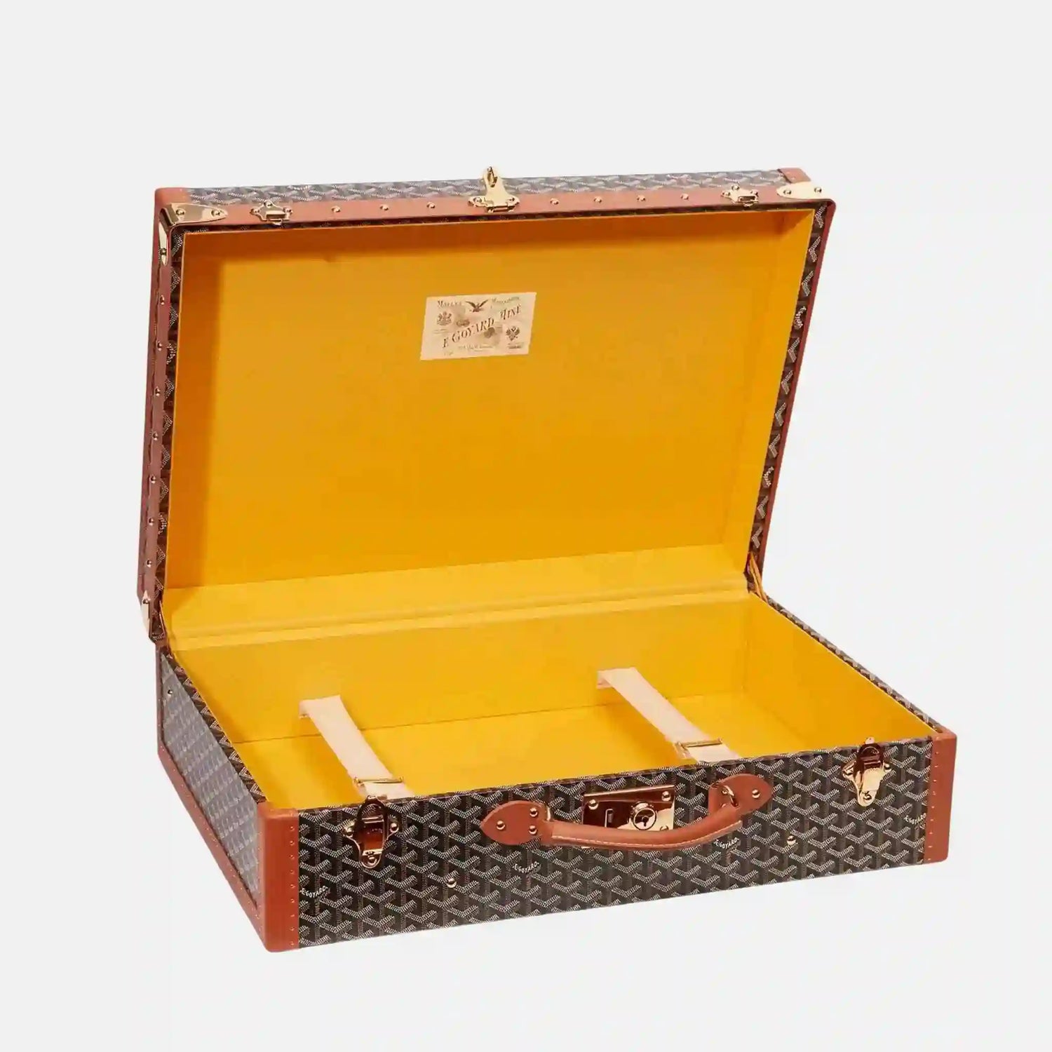 Goyard Grand Hotel 65 Case, Black and Tan, Inside