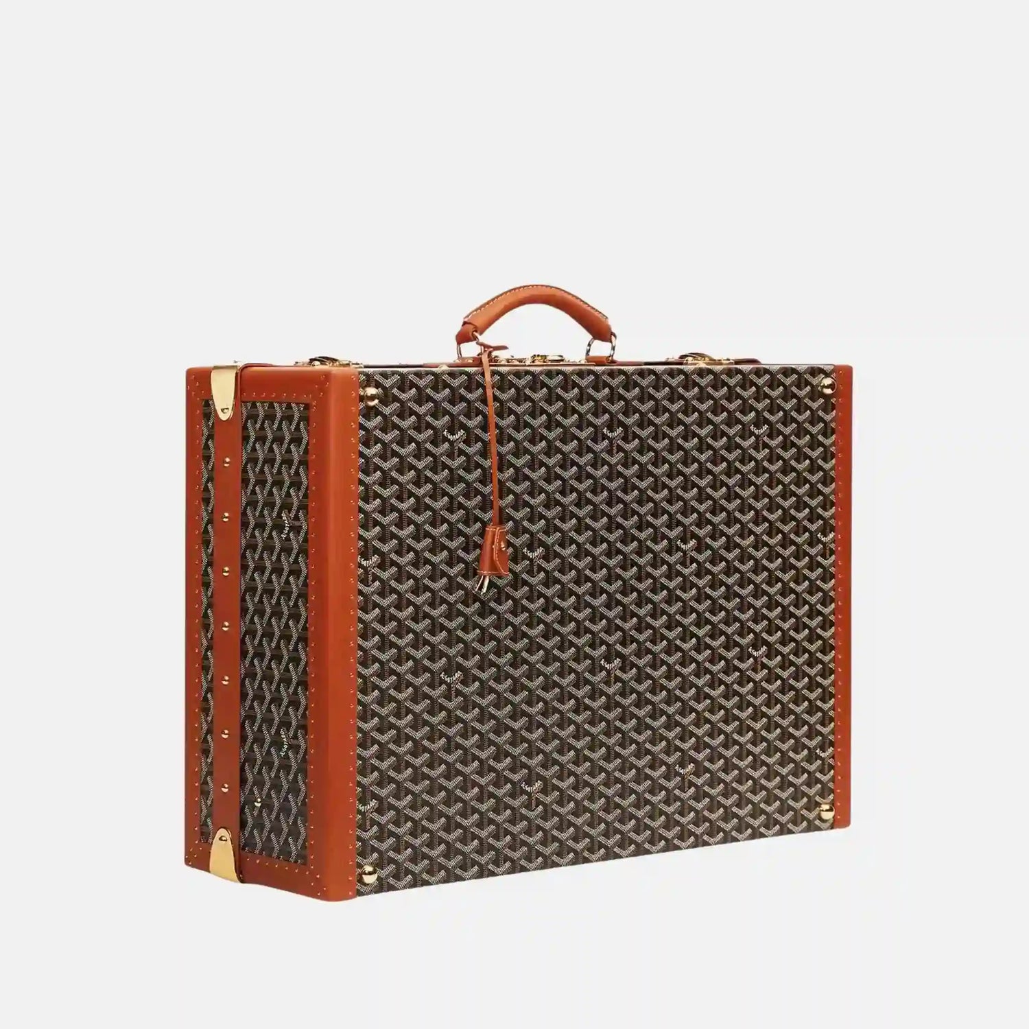 Goyard Grand Hotel 65 Case, Black and Tan, Side