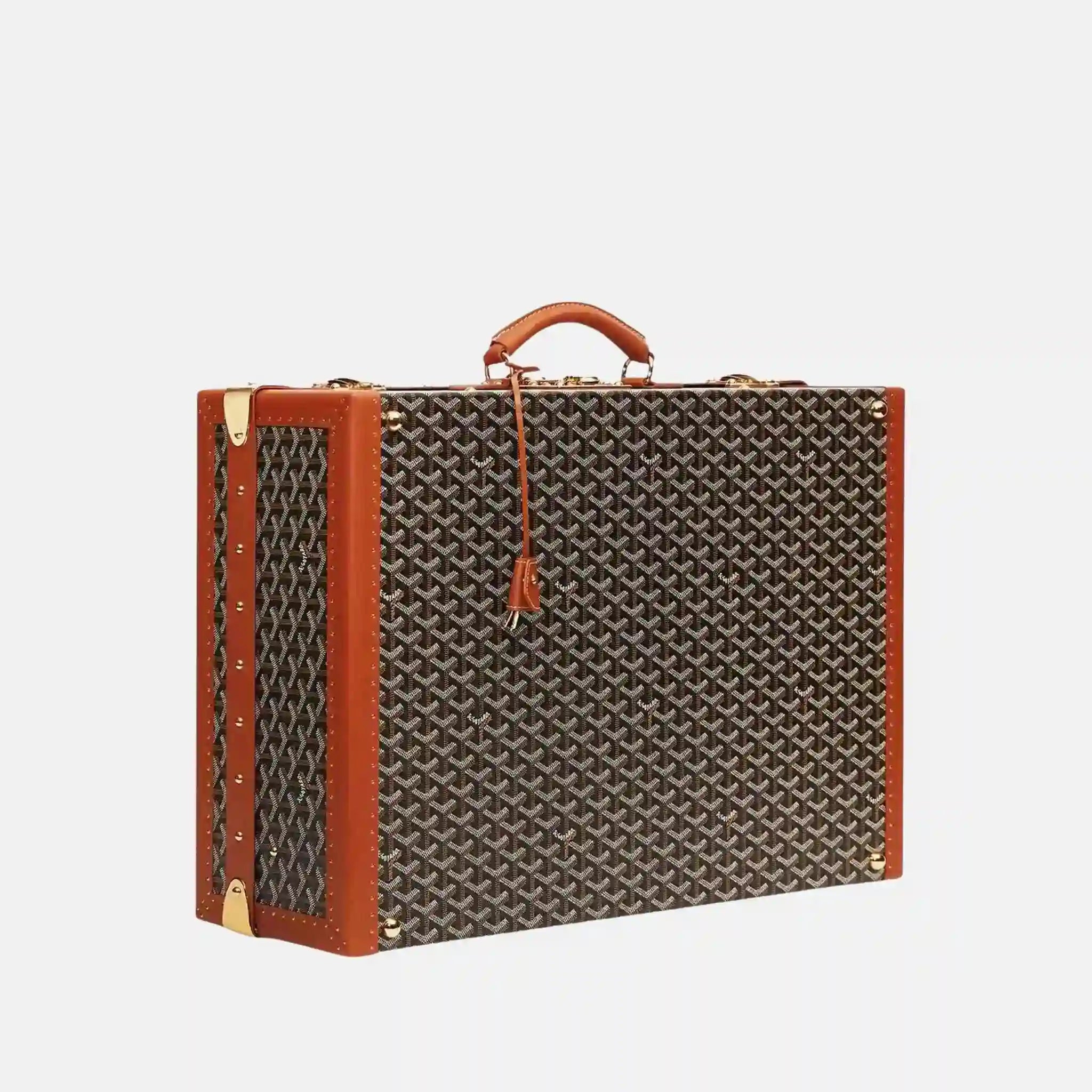 Goyard Grand Hotel 65 Case, Black and Tan, Side
