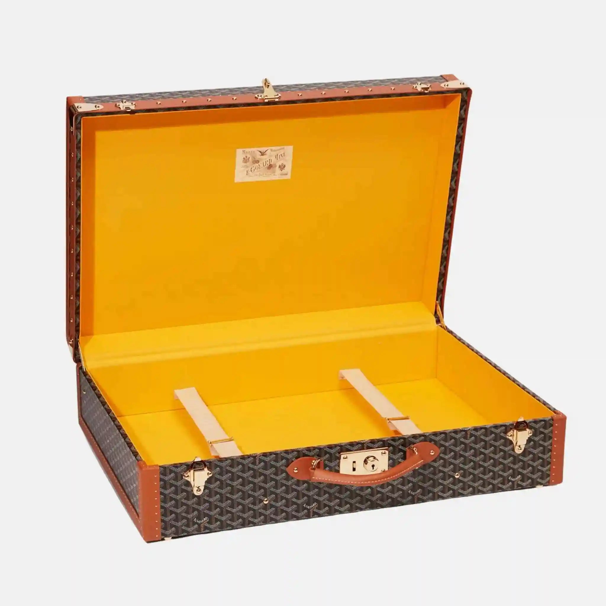 Goyard Grand Hotel 70 Case, Black and Tan, Inside