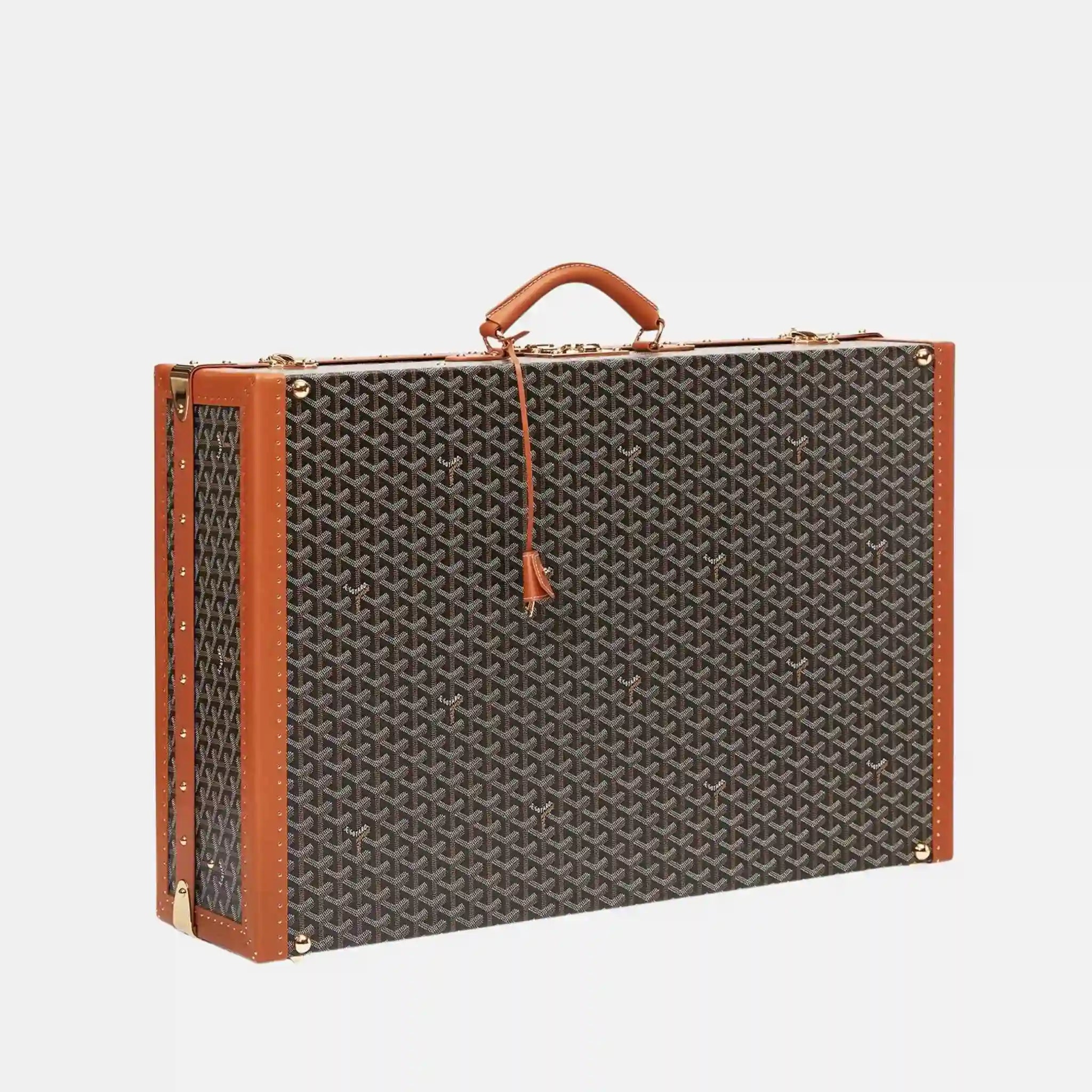 Goyard Grand Hotel 70 Case, Black and Tan, Front