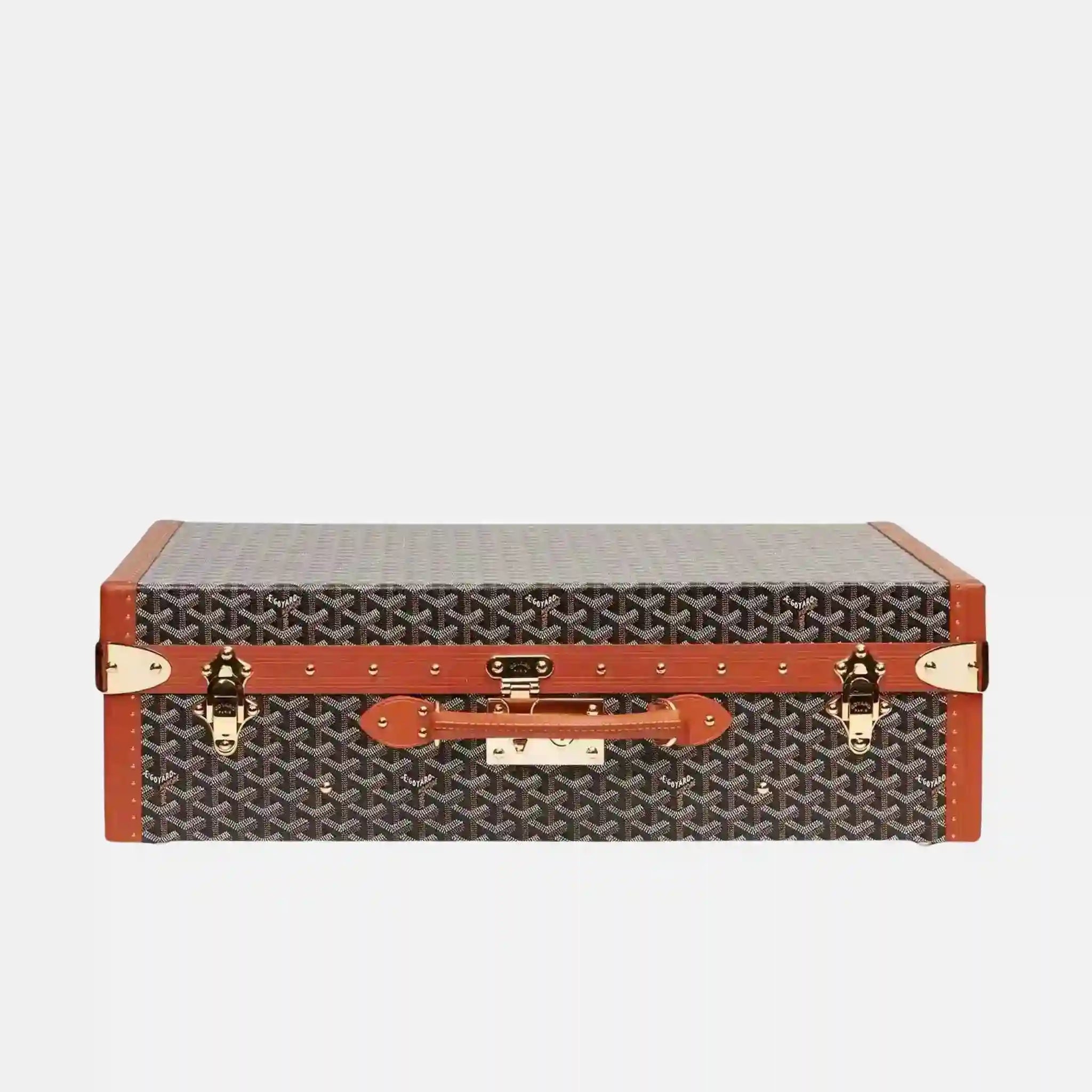 Goyard Grand Hotel 80 Case, Black and Tan, Front