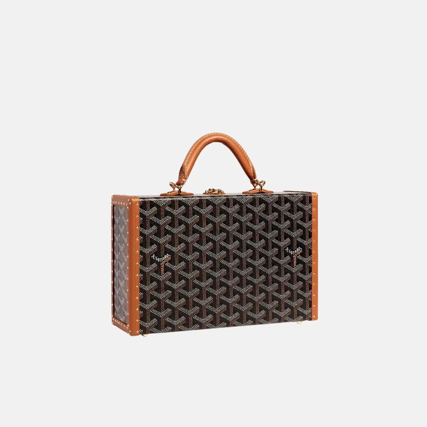 Grand Hotel Trunk Bag, Black &amp; Tan , Front