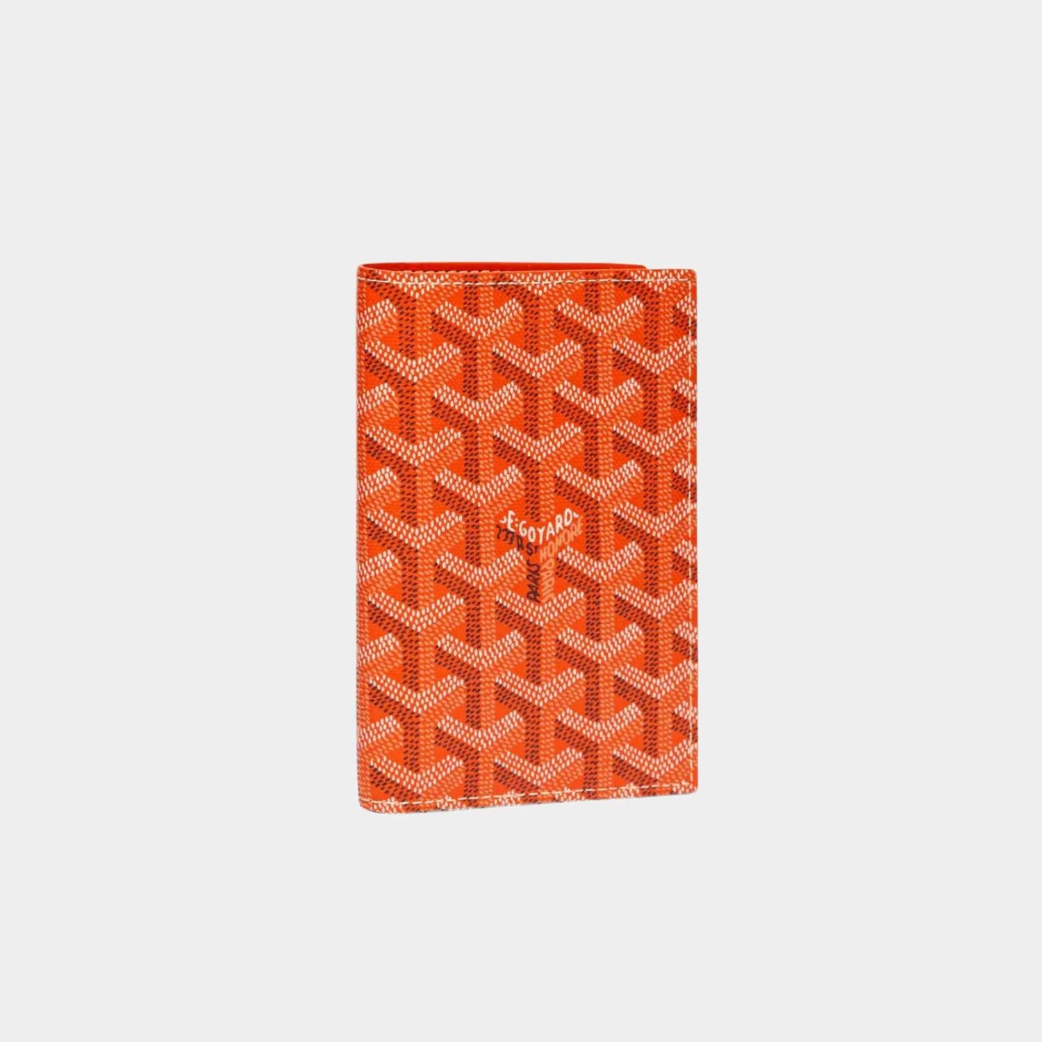 Goyard Grenelle Passport Cover, Orange, Front View