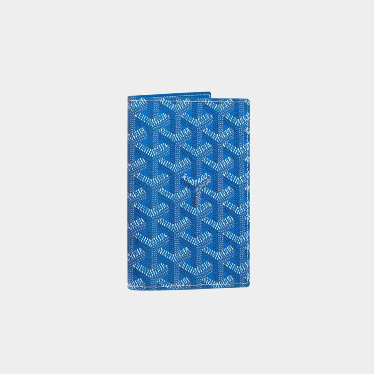 Goyard Grenelle Passport Cover, Sky Blue, Front View