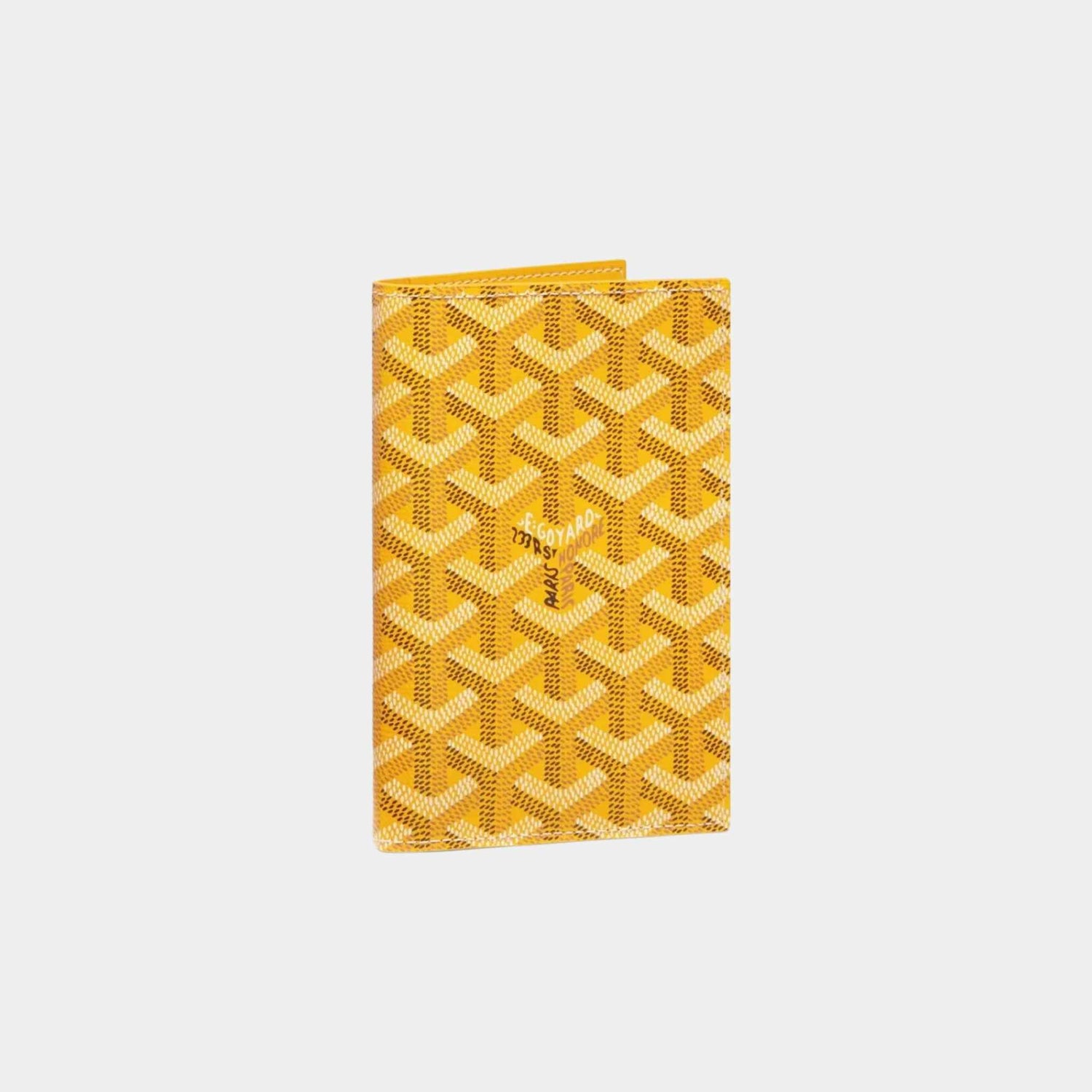 Goyard Grenelle Passport Cover, Yellow, Front View