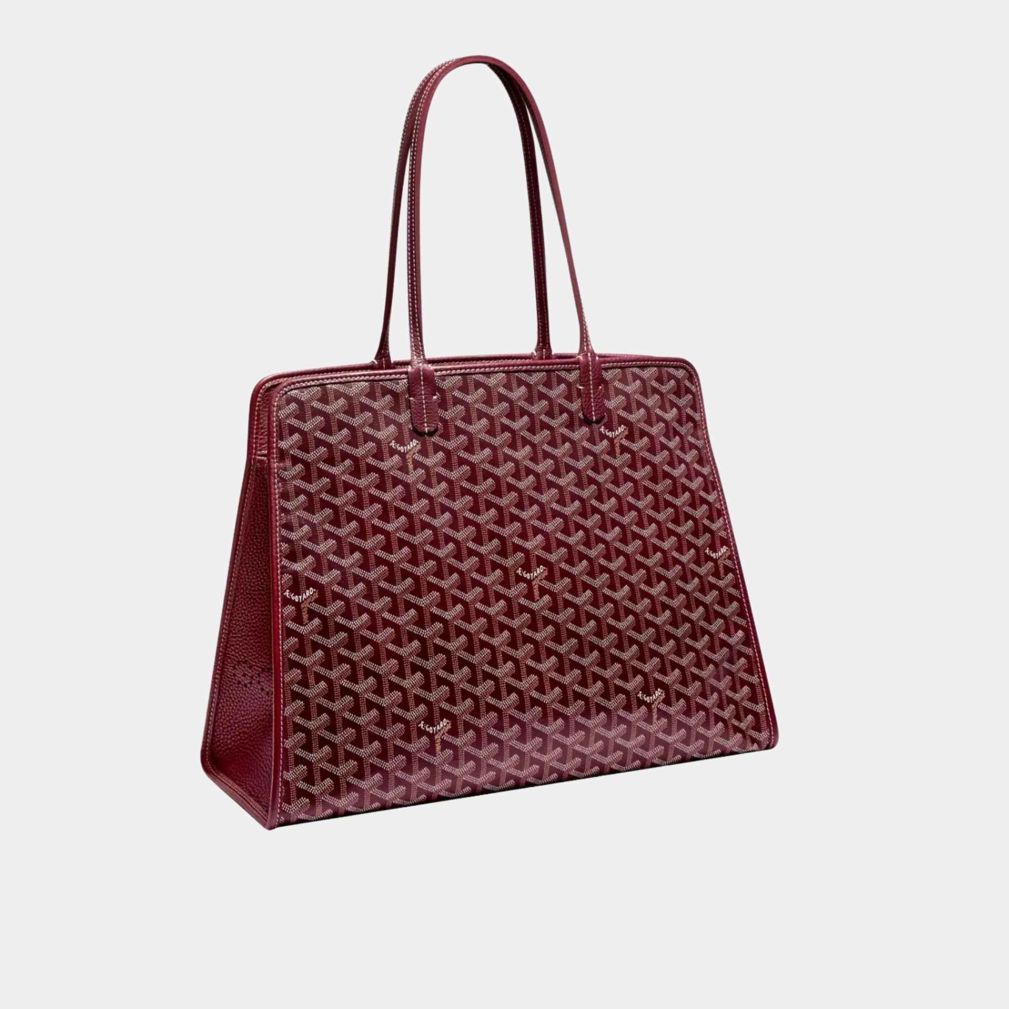 Goyard Hardy PM Bag, Burgundy, Front View