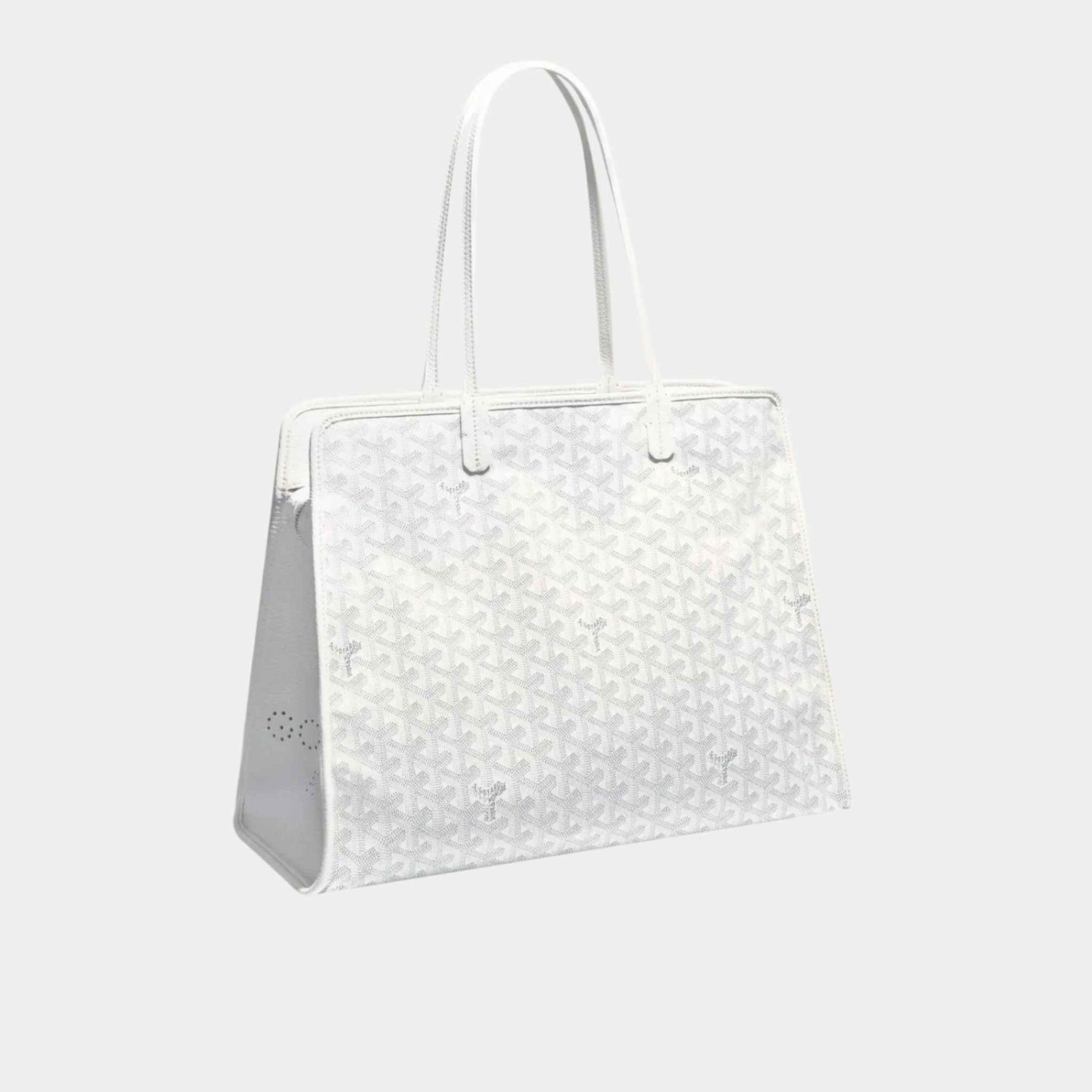 Goyard Hardy PM Bag, White, Front View