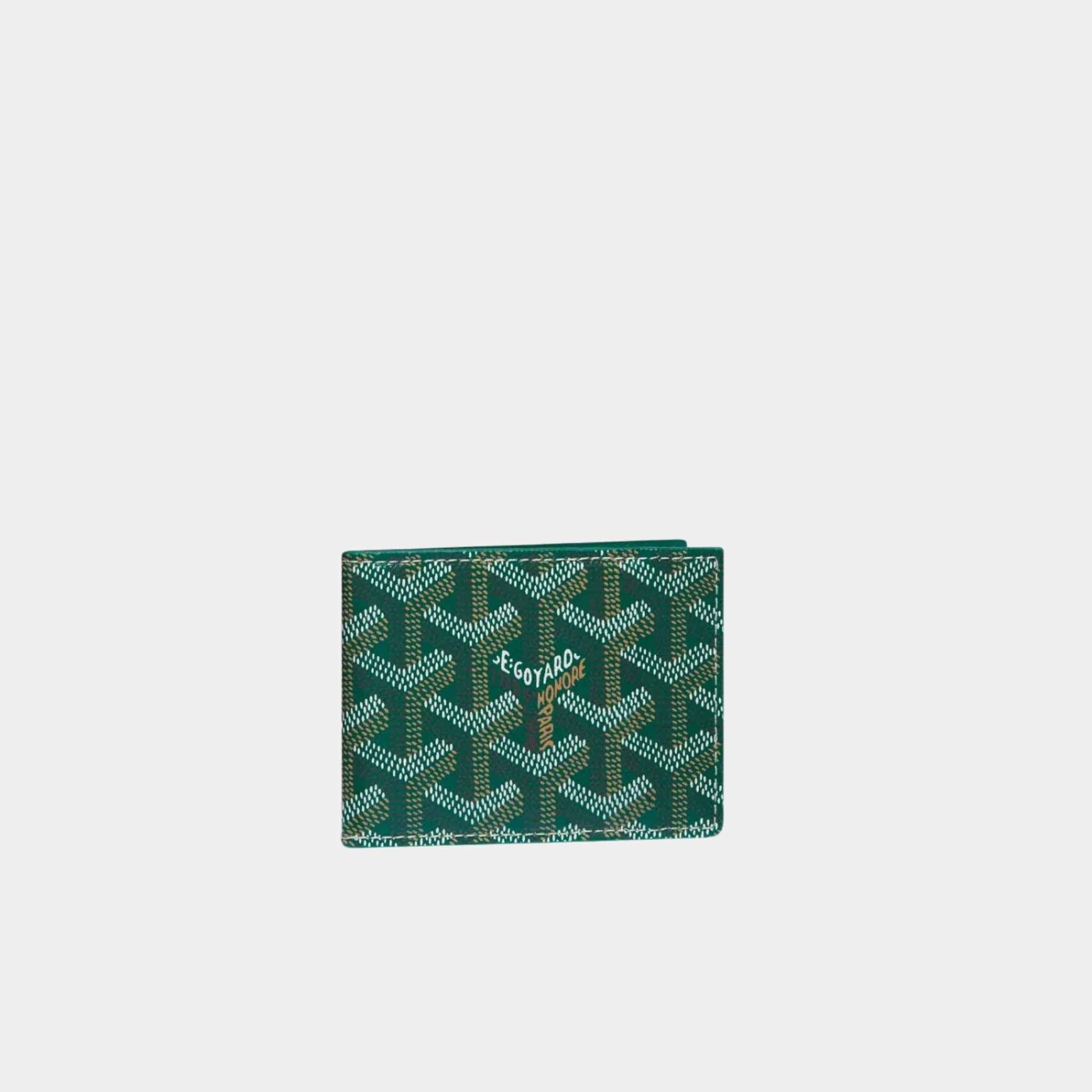 Goyard Insert Victoire Card Wallet, Green, Front View