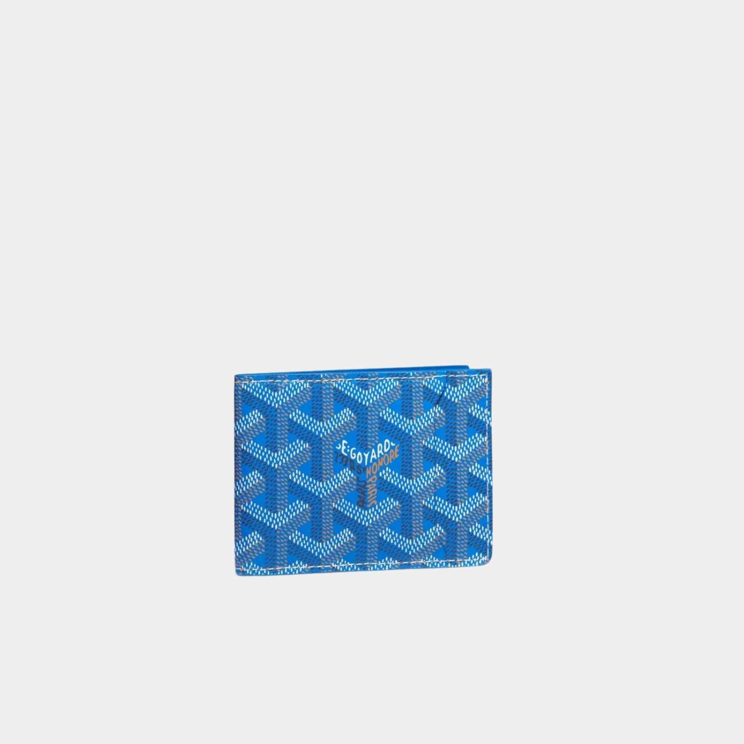 Goyard Insert Victoire Card Wallet, Sky Blue, Front View