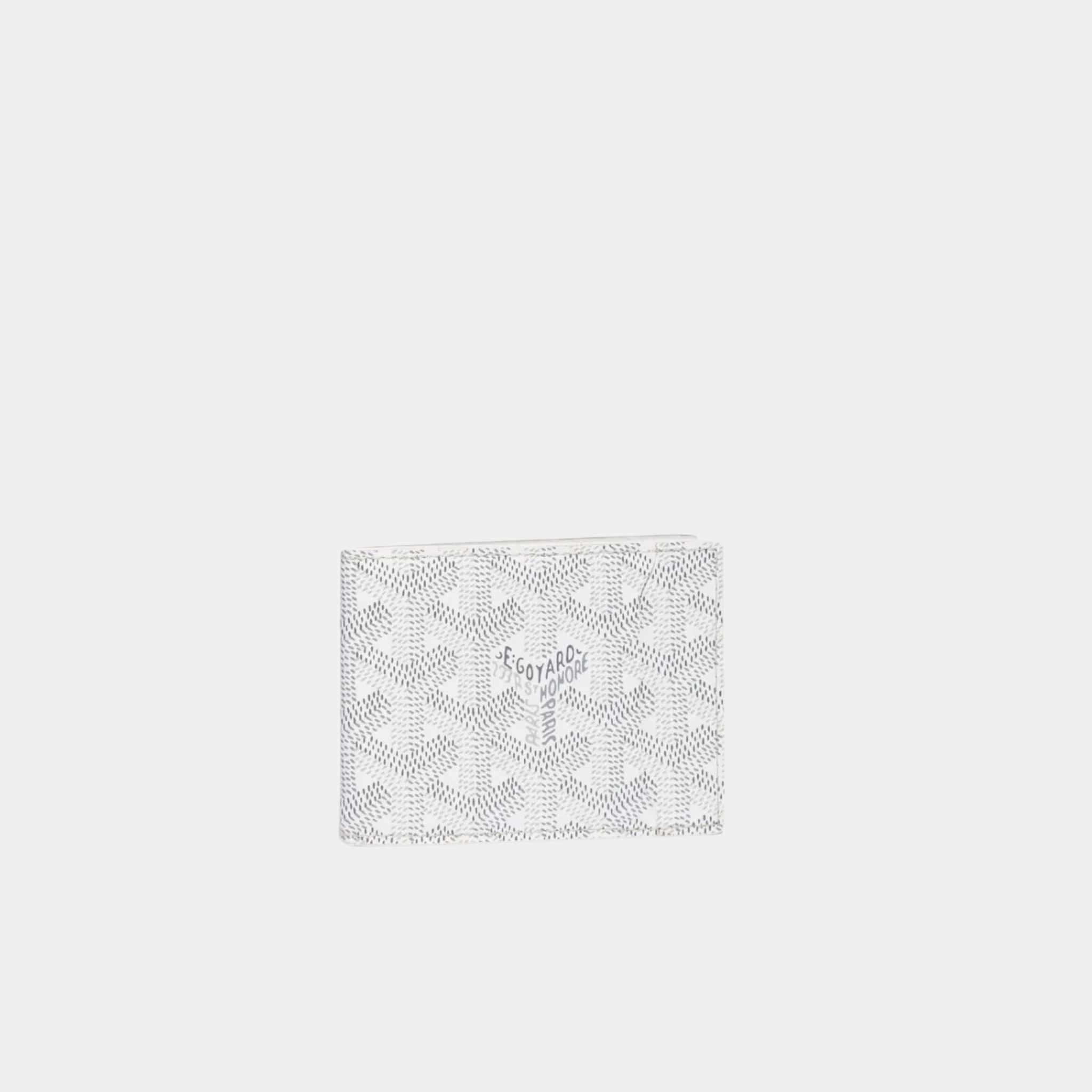 Goyard Insert Victoire Card Wallet, White, Front View