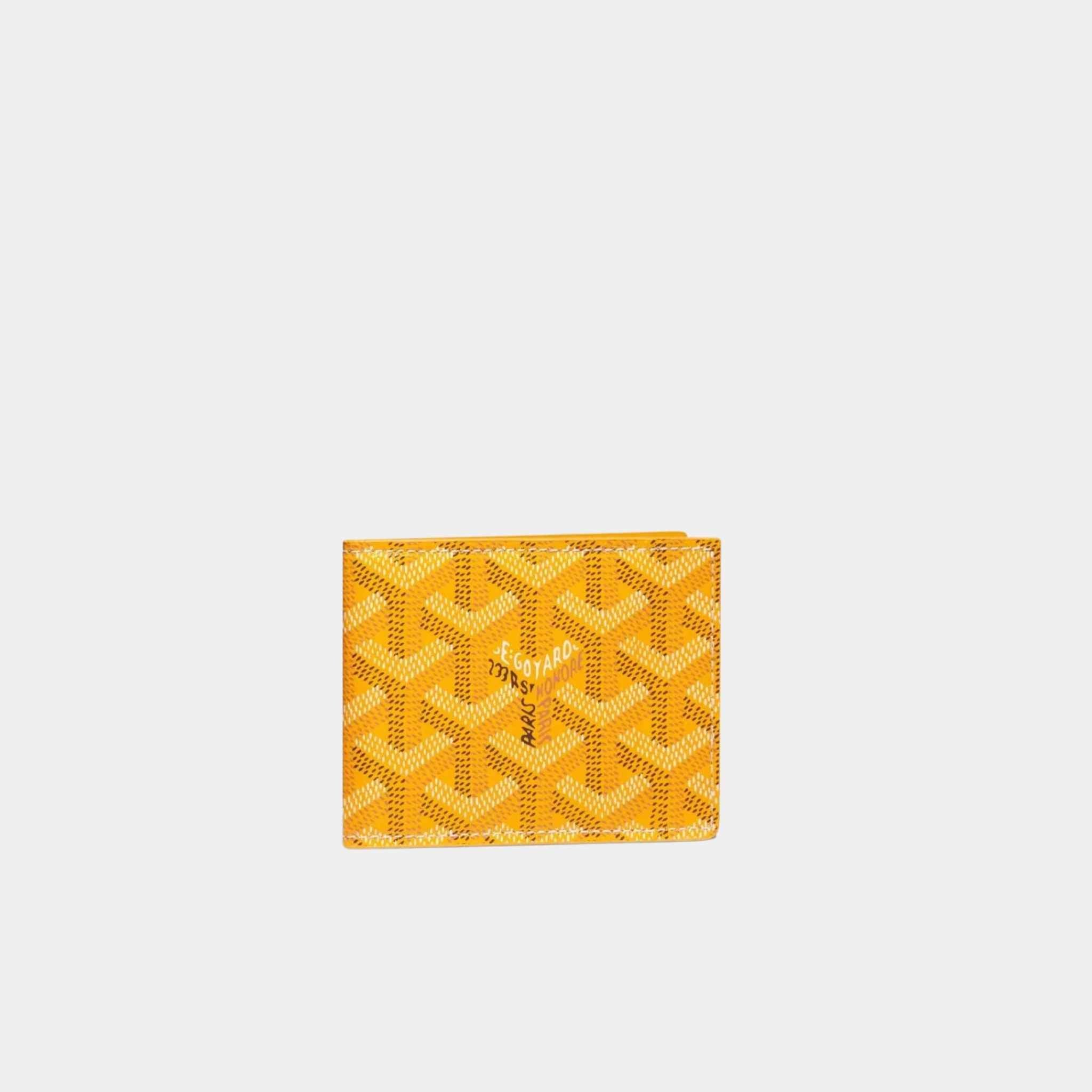 Goyard Insert Victoire Card Wallet, Yellow, Front View